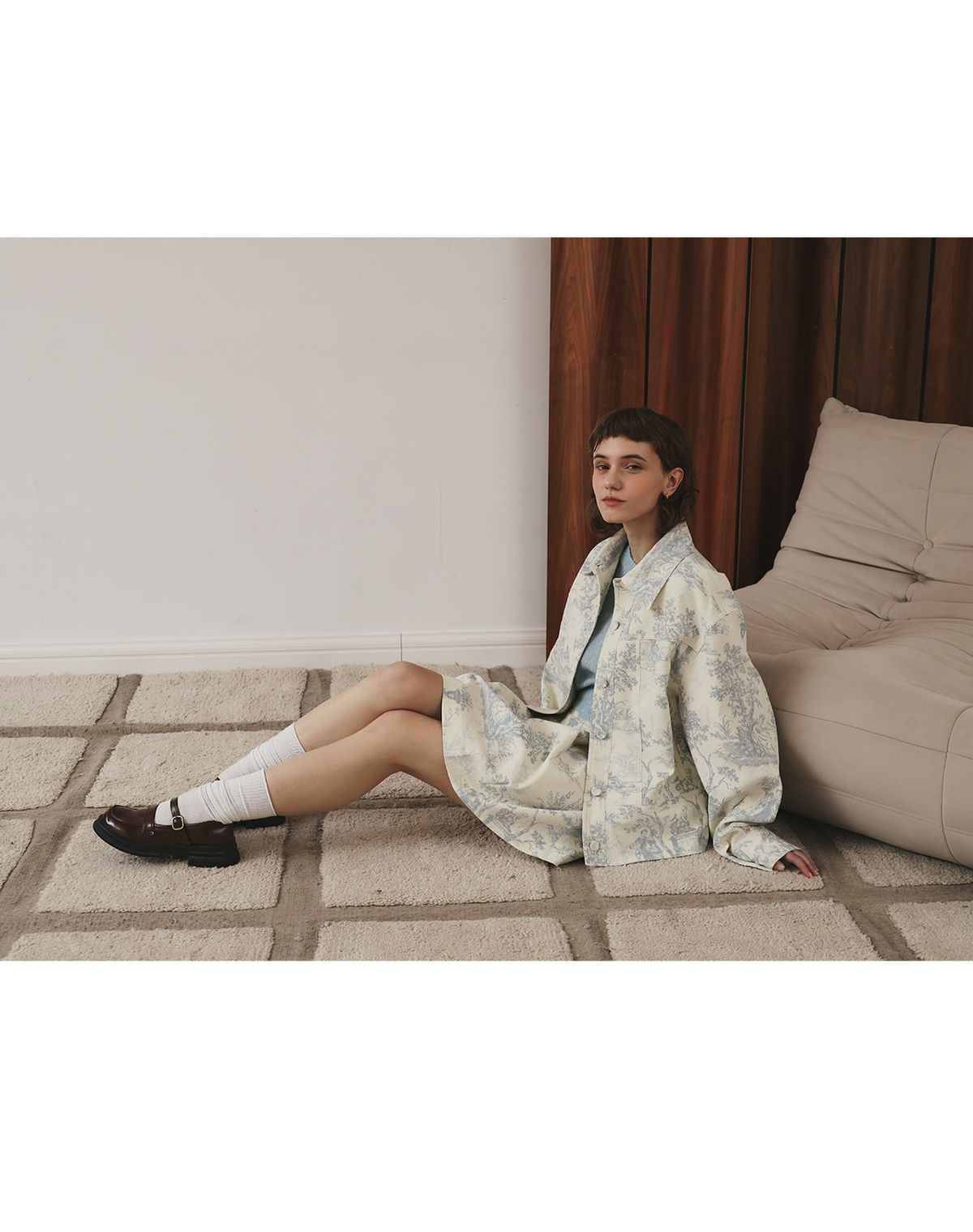 지에마르(GIEMAR) PATTERN JACKET IVORY