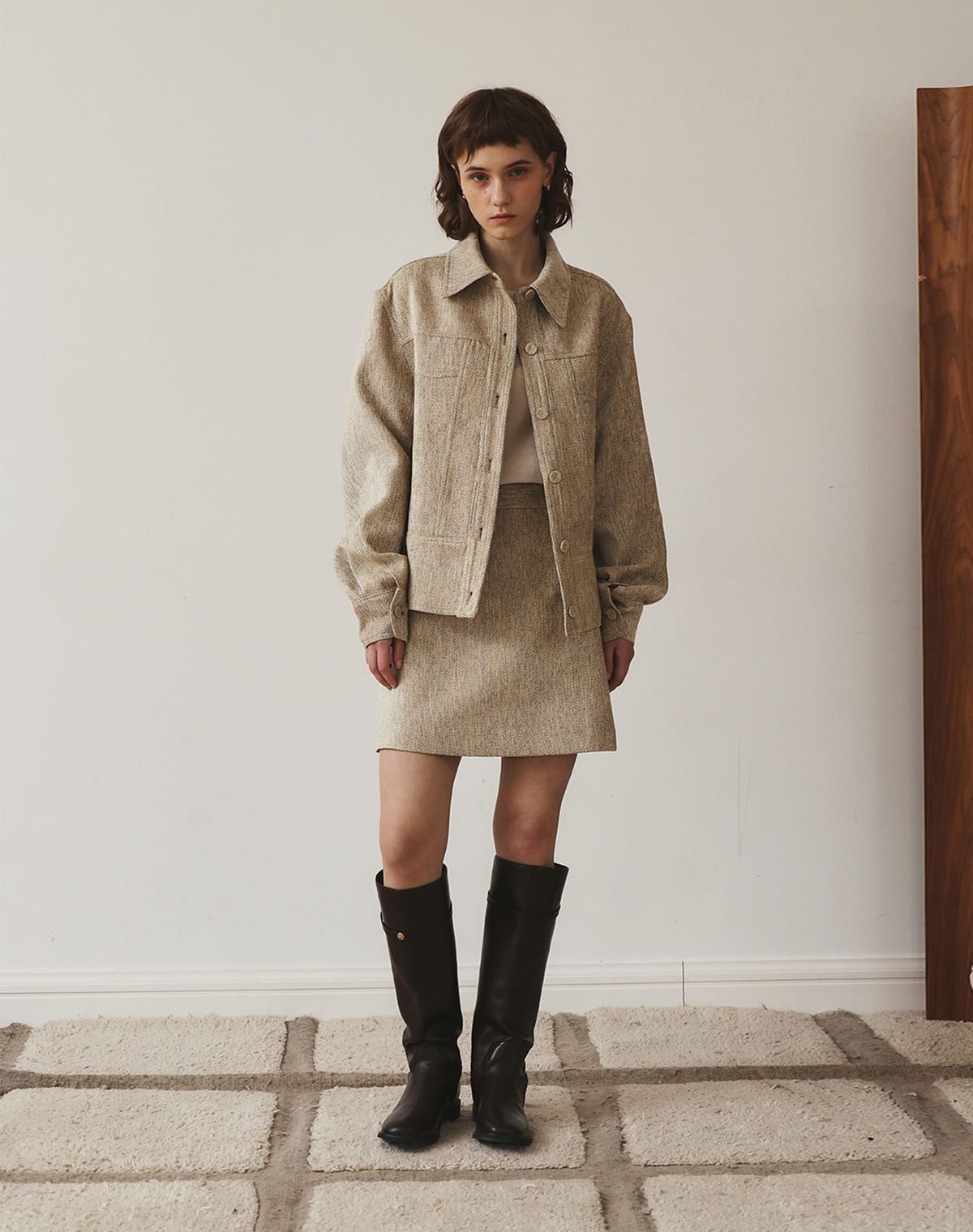 지에마르(GIEMAR) PATTERN JACKET HERRINGBONE