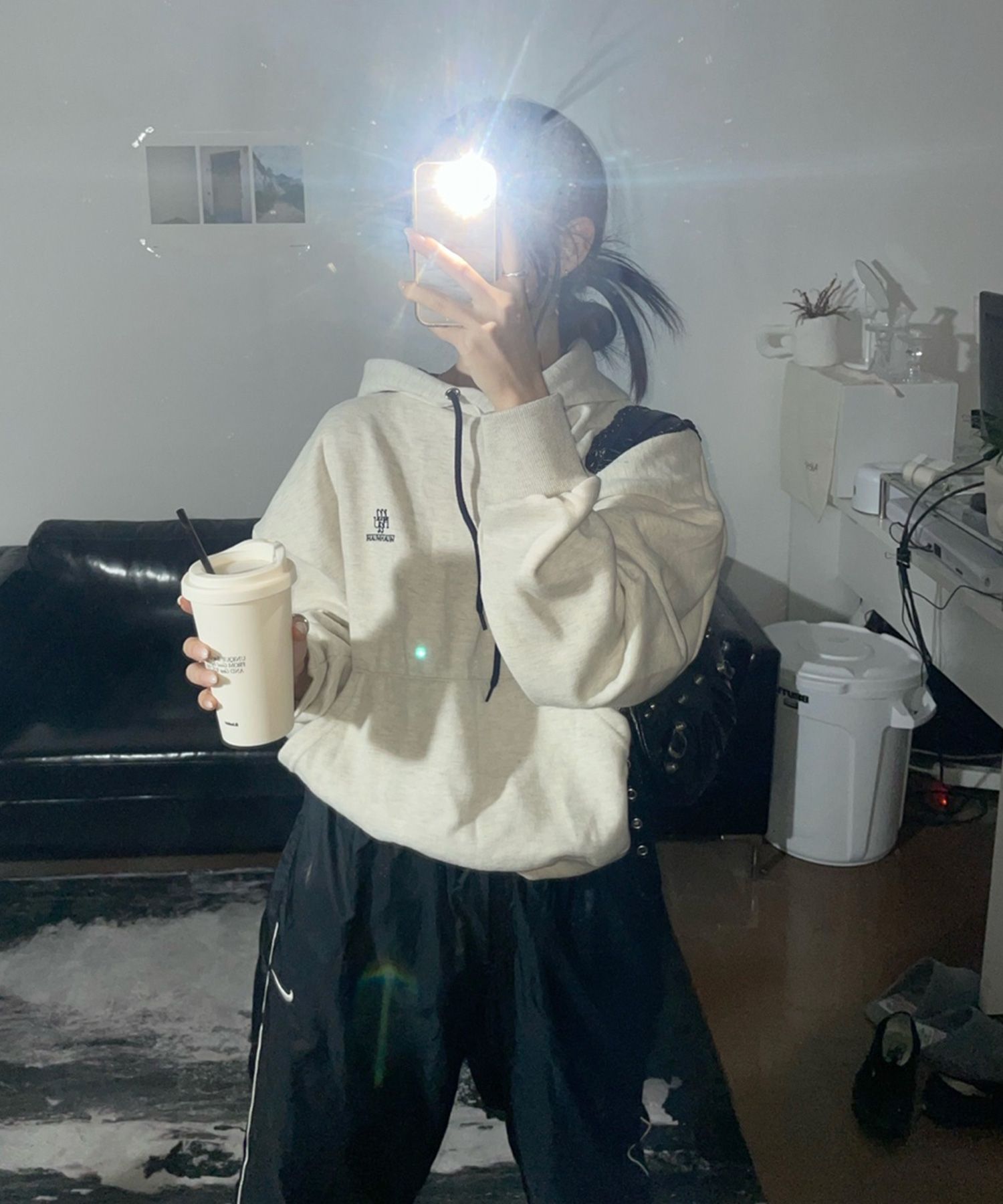 MUSINSA公式 | MUAHMUAH [Juri/Fleece] Stitch Combination Hoodie [6