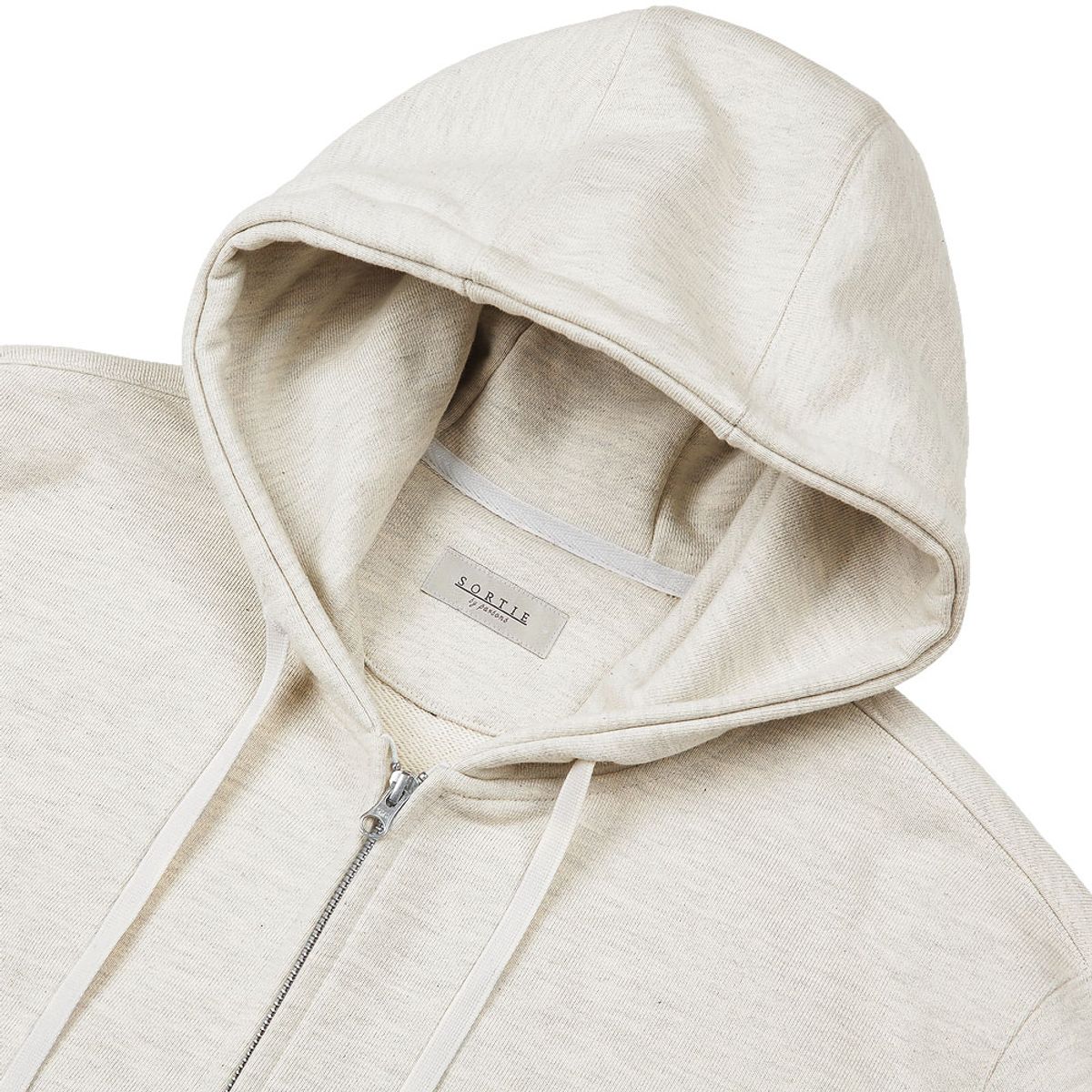 솔티(SORTIE) 2-Way Essential Sweat Hooded zip-up (Oatmeal Melange)
