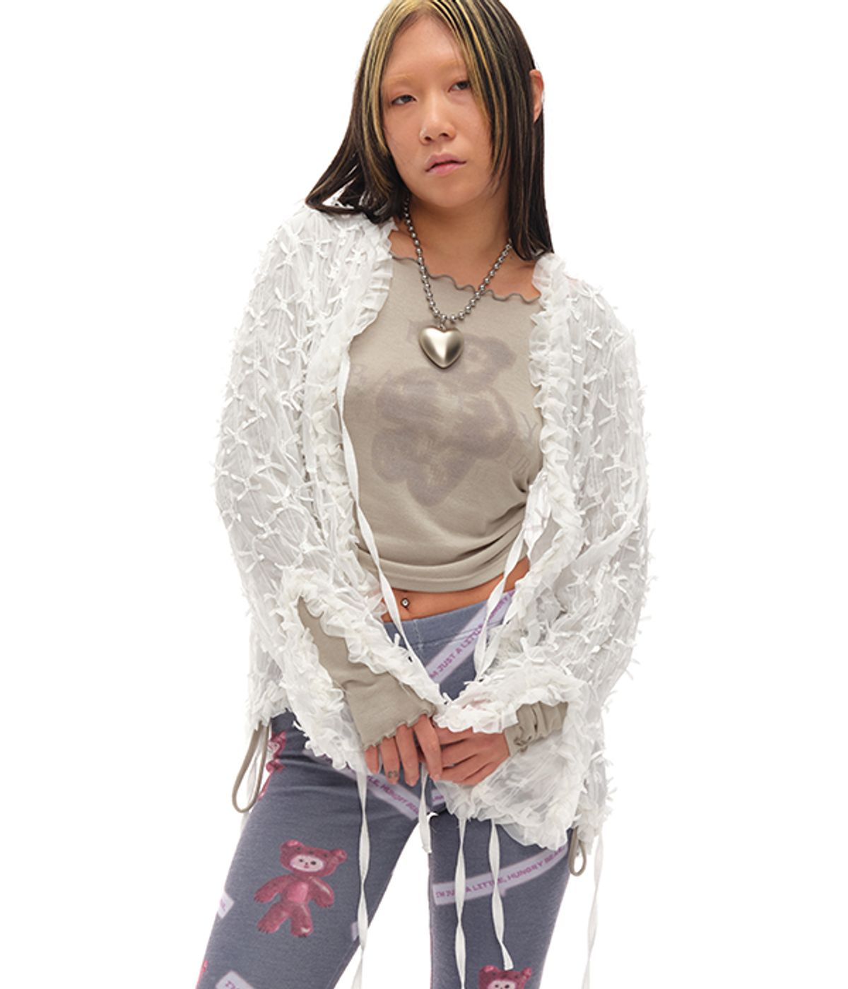 유쓰배쓰(YOUTHBATH) CHIFFON CARDIGAN_WHITE