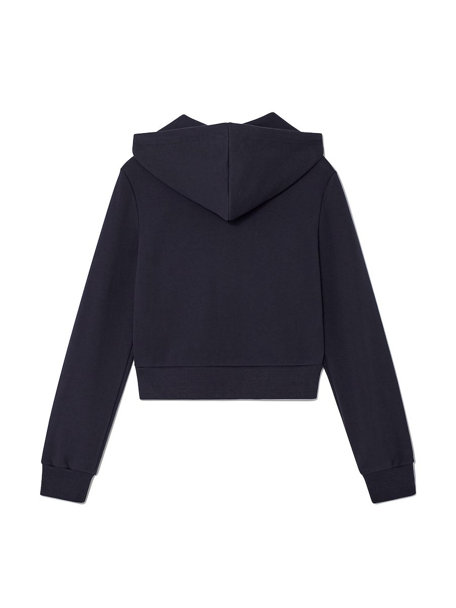 ★GLOWNY★ JORDAN CROP ZIPUP HOODIE NAVY JORDAN CROP ZIP-UP HOODIE (NAVY) - GLOWNY