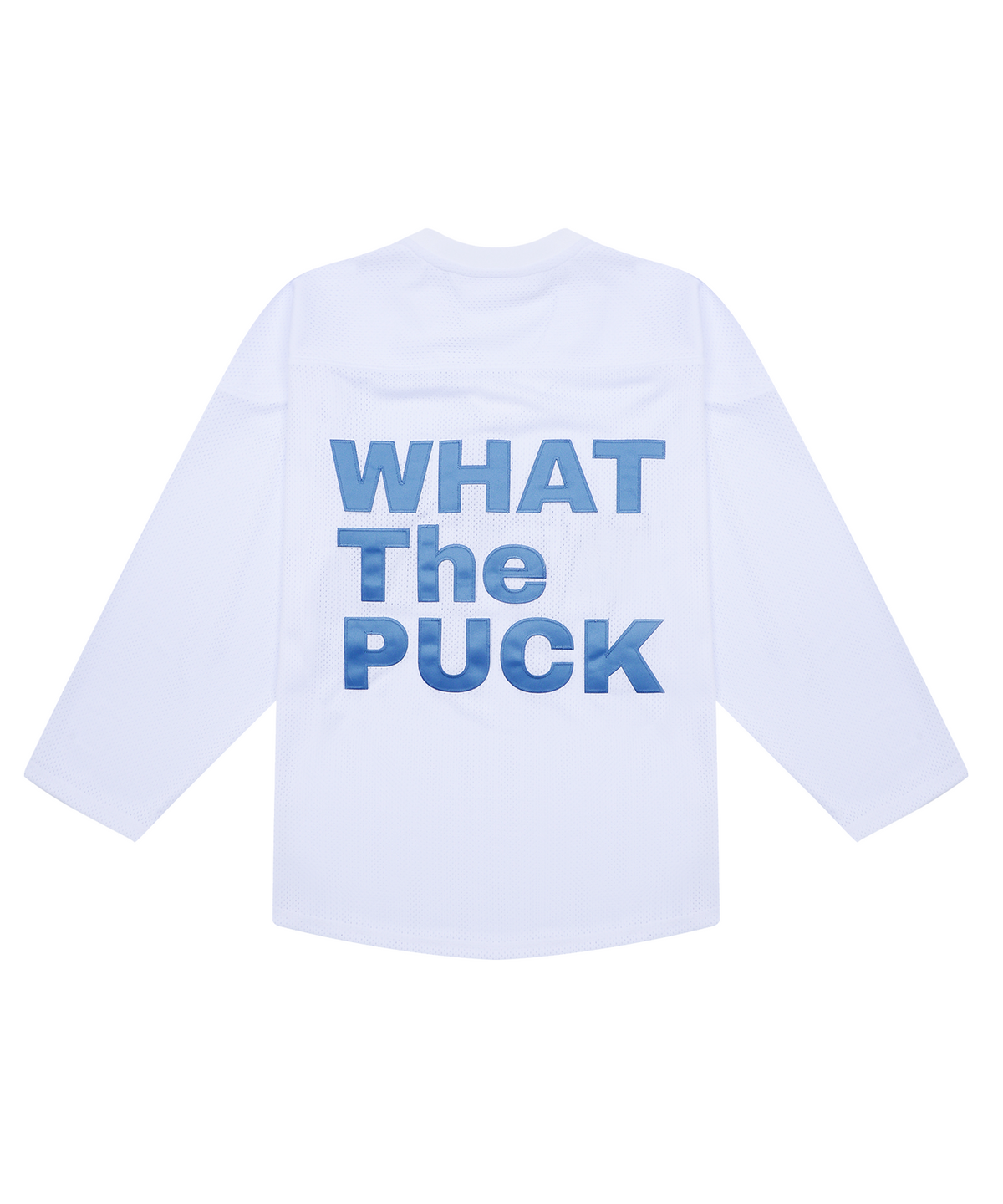 왓더퍽(WHATHEPUCK) WTP 블루로고 져지 화이트