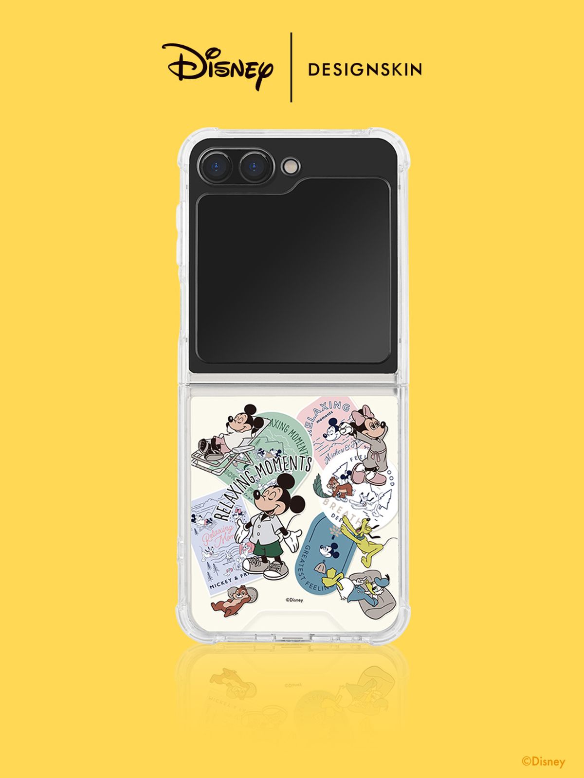 디자인스킨(DESIGNSKIN) [디즈니] 클리어 그래픽 케이스-릴렉싱 미키 패밀리