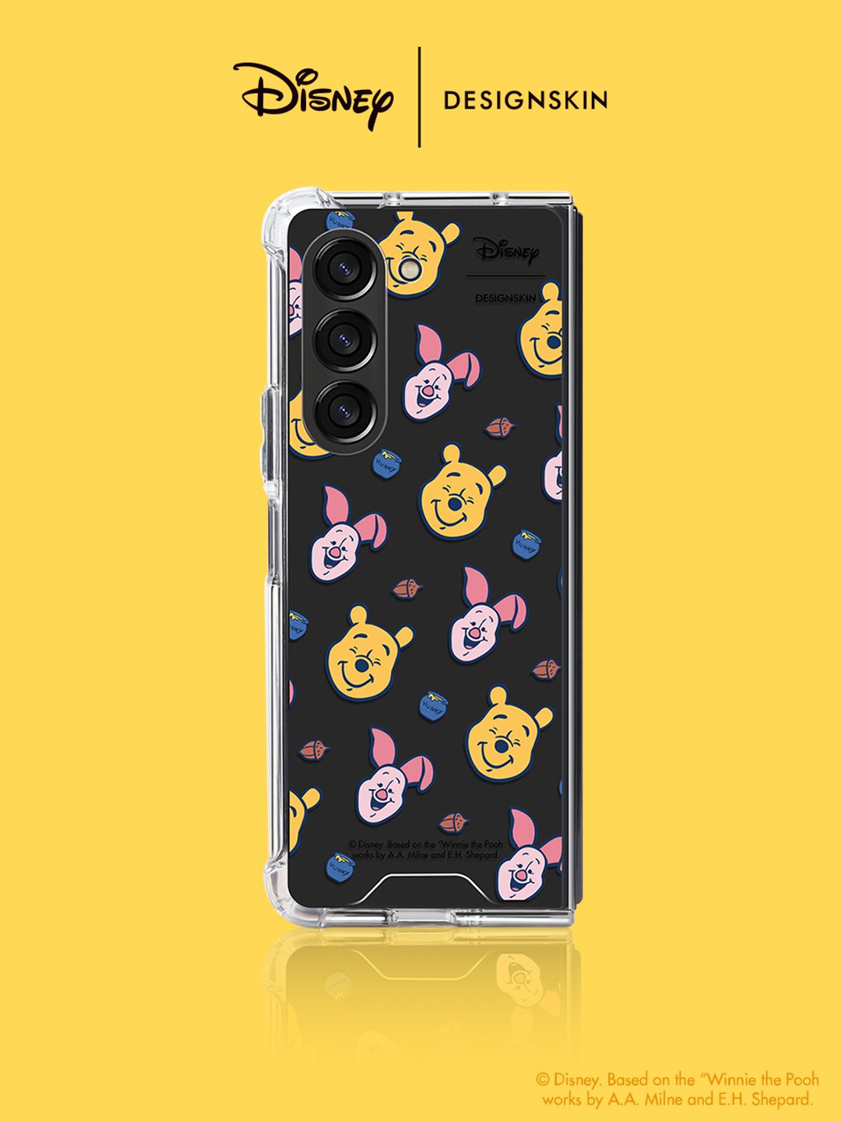 디자인스킨(DESIGNSKIN) [디즈니] 클리어 그래픽 케이스-푸우 피글렛 페이스