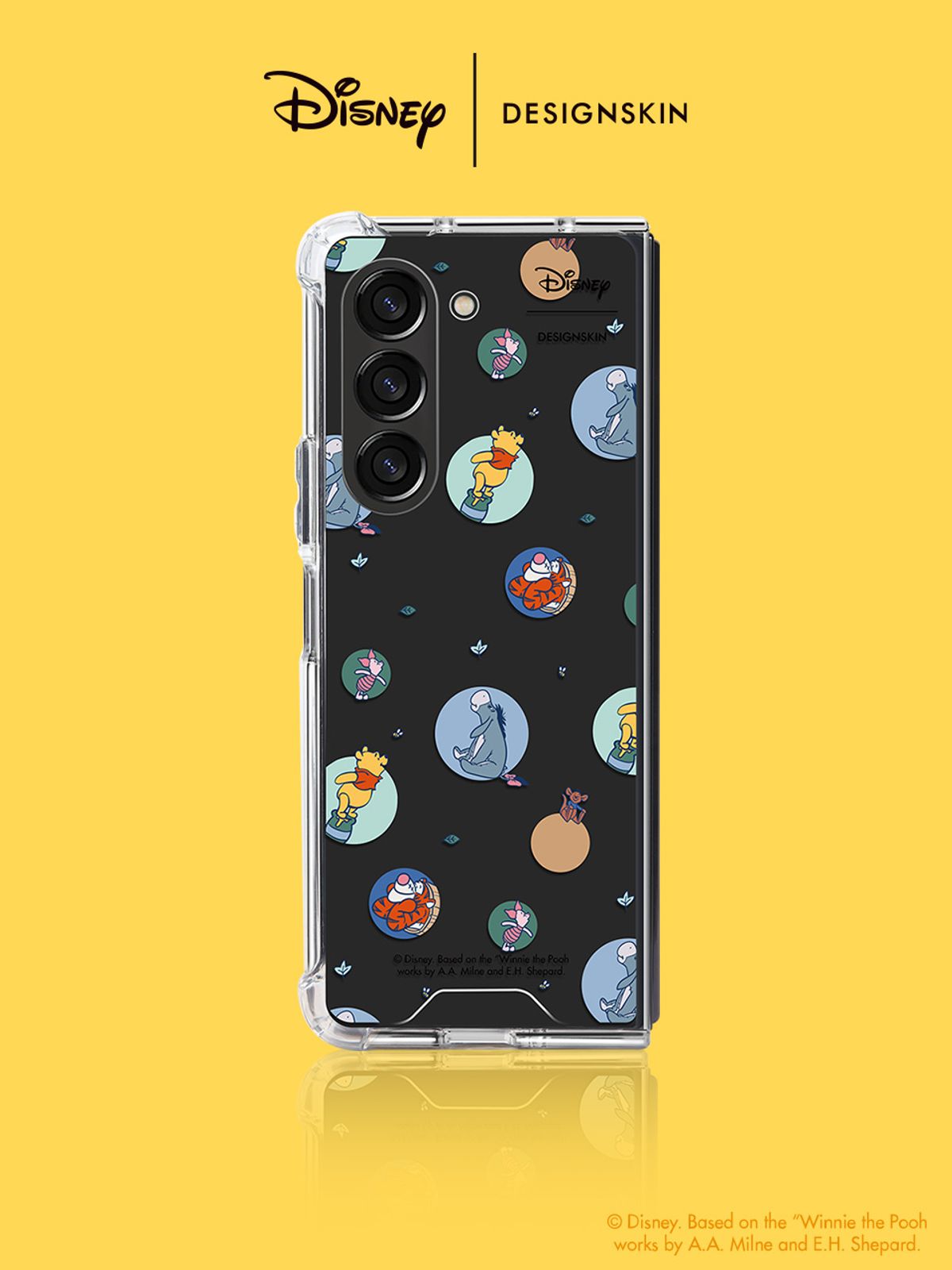 디자인스킨(DESIGNSKIN) [디즈니] 클리어 그래픽 케이스-푸우 프렌즈 워터드롭