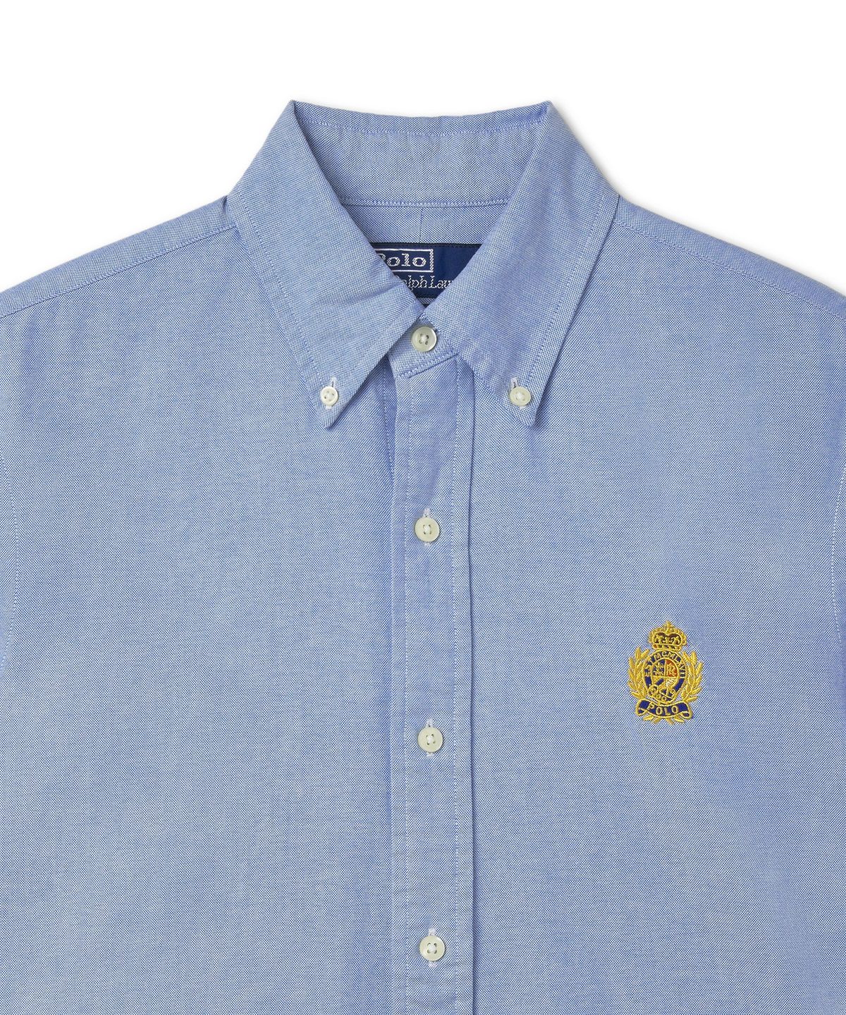 폴로 랄프 로렌(POLO RALPH LAUREN) [Crest Capsule] 커스텀핏 옥스포드 셔츠 - 블루