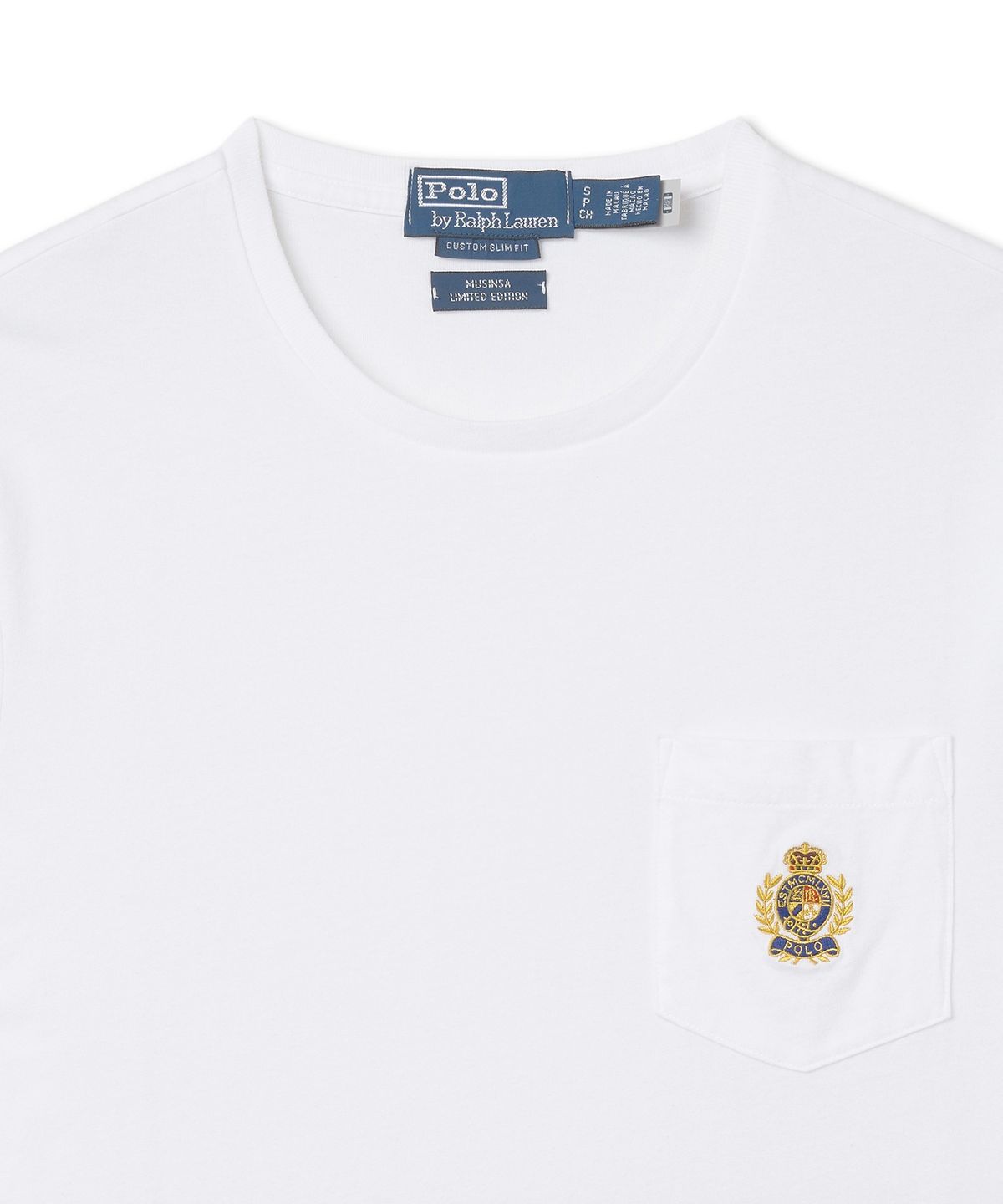 폴로 랄프 로렌(POLO RALPH LAUREN) [Crest Capsule] 커스텀 슬림핏 저지 티셔츠 - 화이트