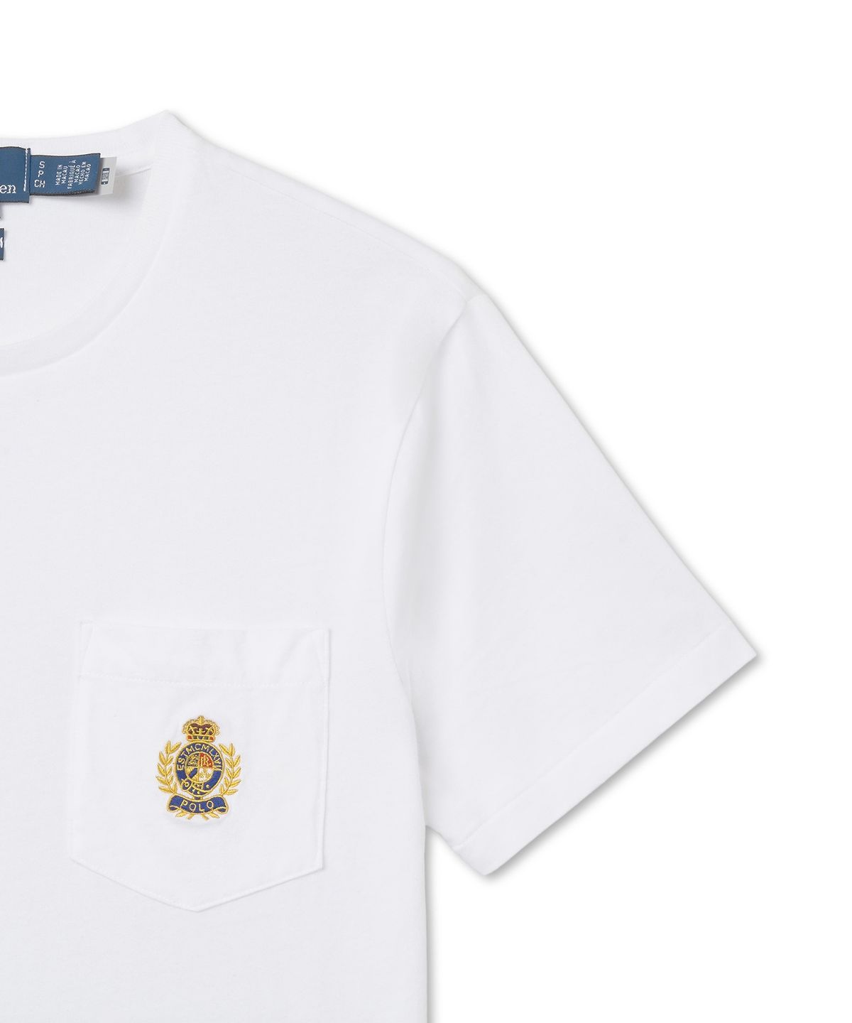 폴로 랄프 로렌(POLO RALPH LAUREN) [Crest Capsule] 커스텀 슬림핏 저지 티셔츠 - 화이트