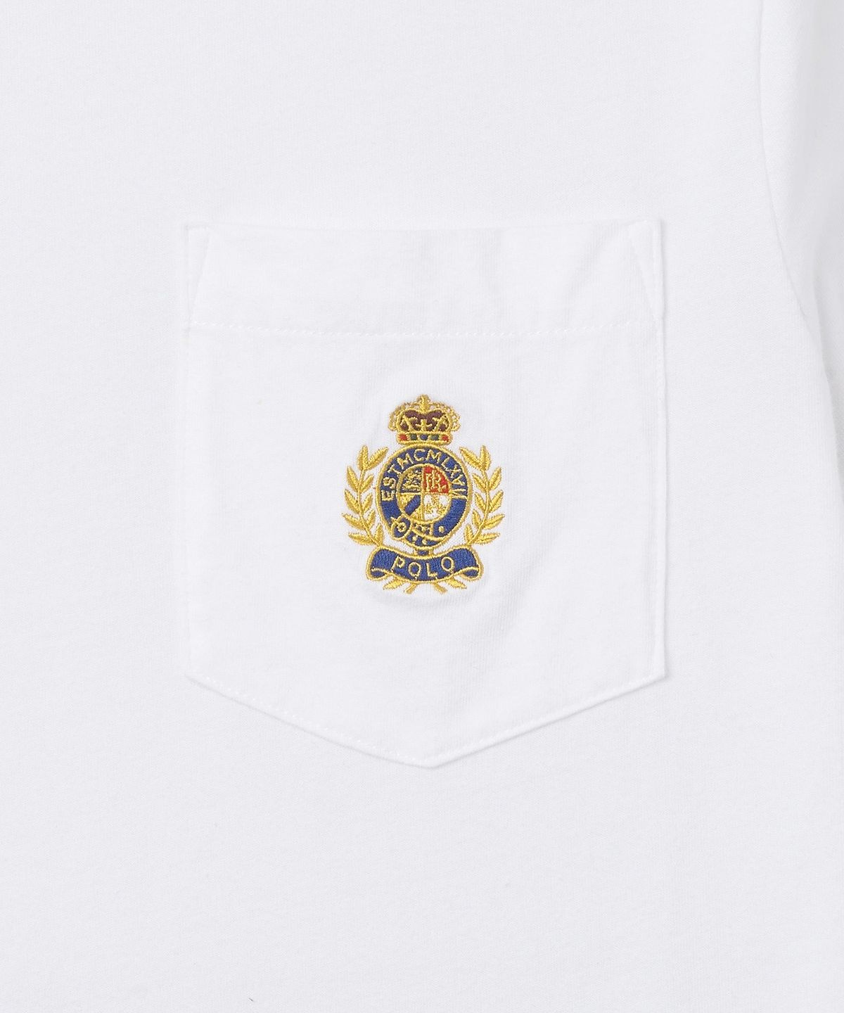 폴로 랄프 로렌(POLO RALPH LAUREN) [Crest Capsule] 커스텀 슬림핏 저지 티셔츠 - 화이트