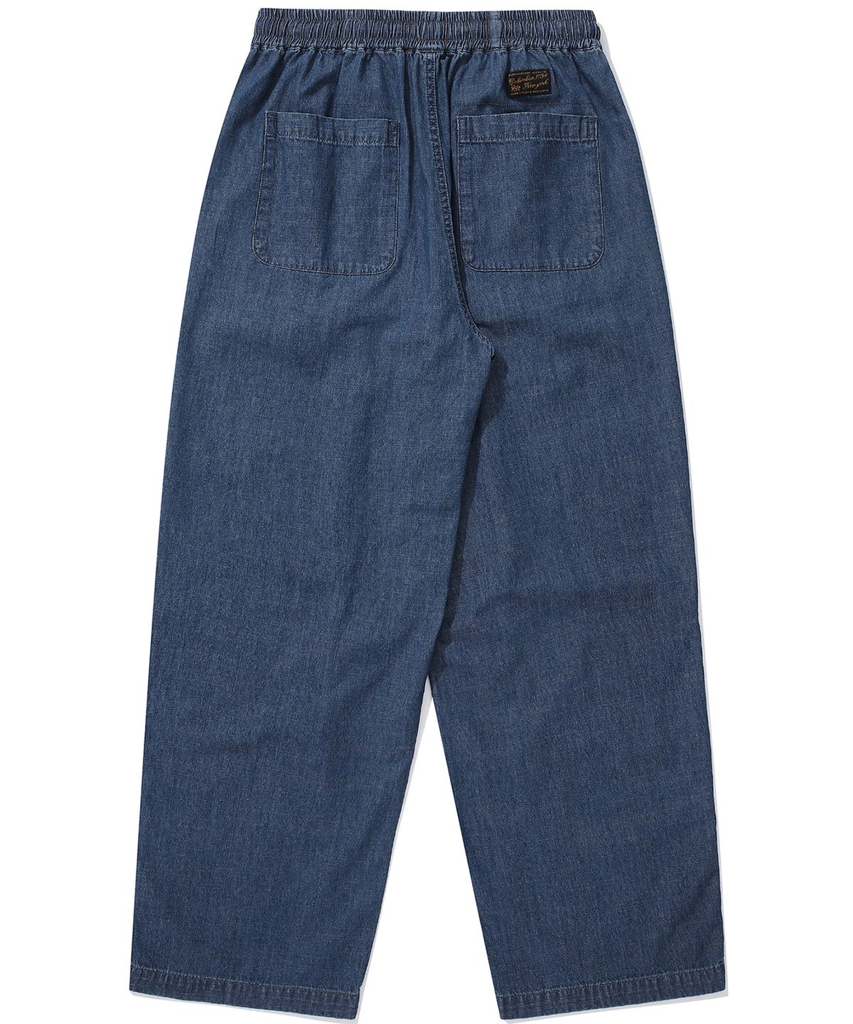 컬럼비아 유니버시티(COLUMBIA UNIVERSITY) SL-LABEL LOOSE-FIT DENIM PINTUCK PANTS 미드나잇데님