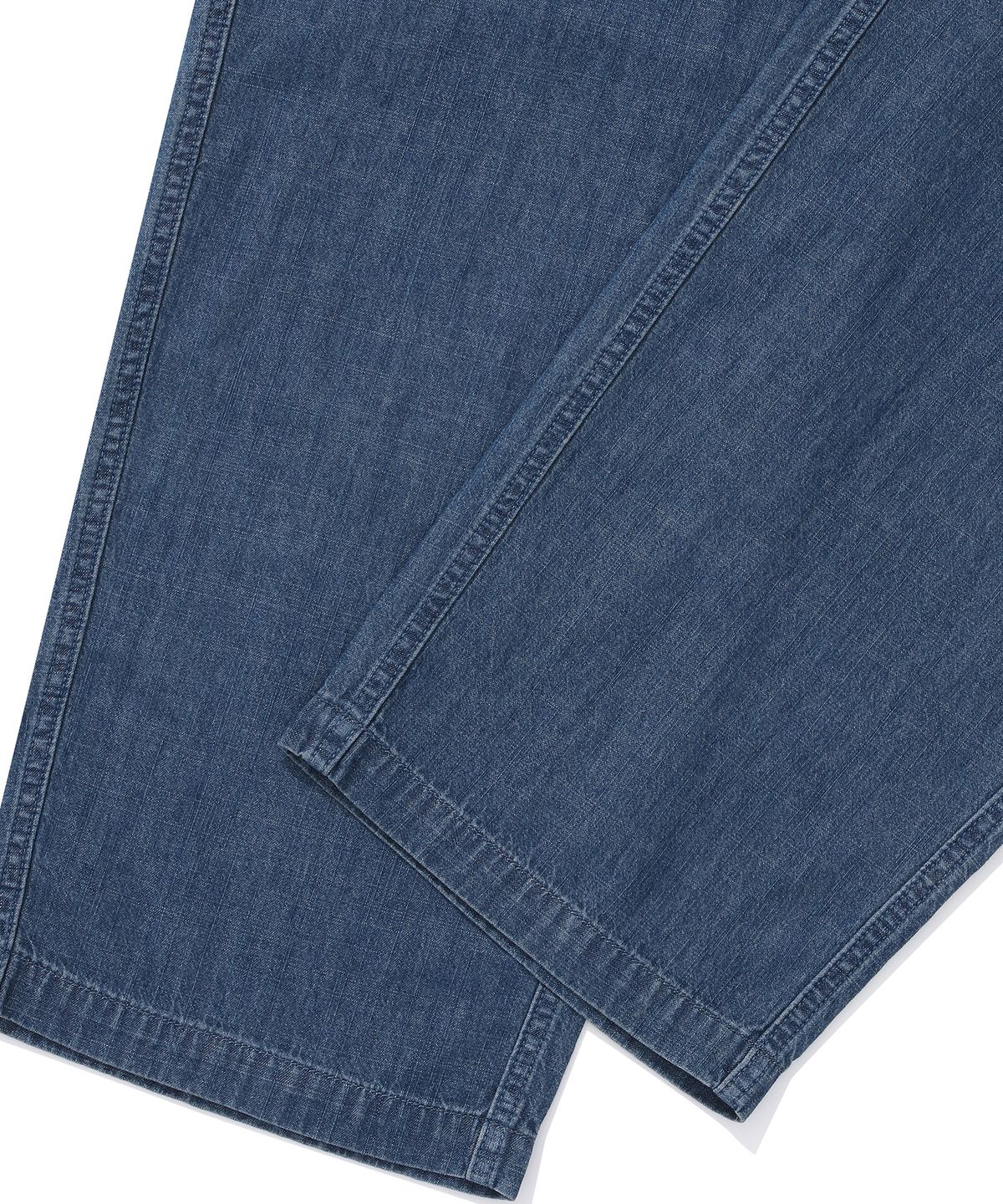 컬럼비아 유니버시티(COLUMBIA UNIVERSITY) SL-LABEL LOOSE-FIT DENIM PINTUCK PANTS 미드나잇데님