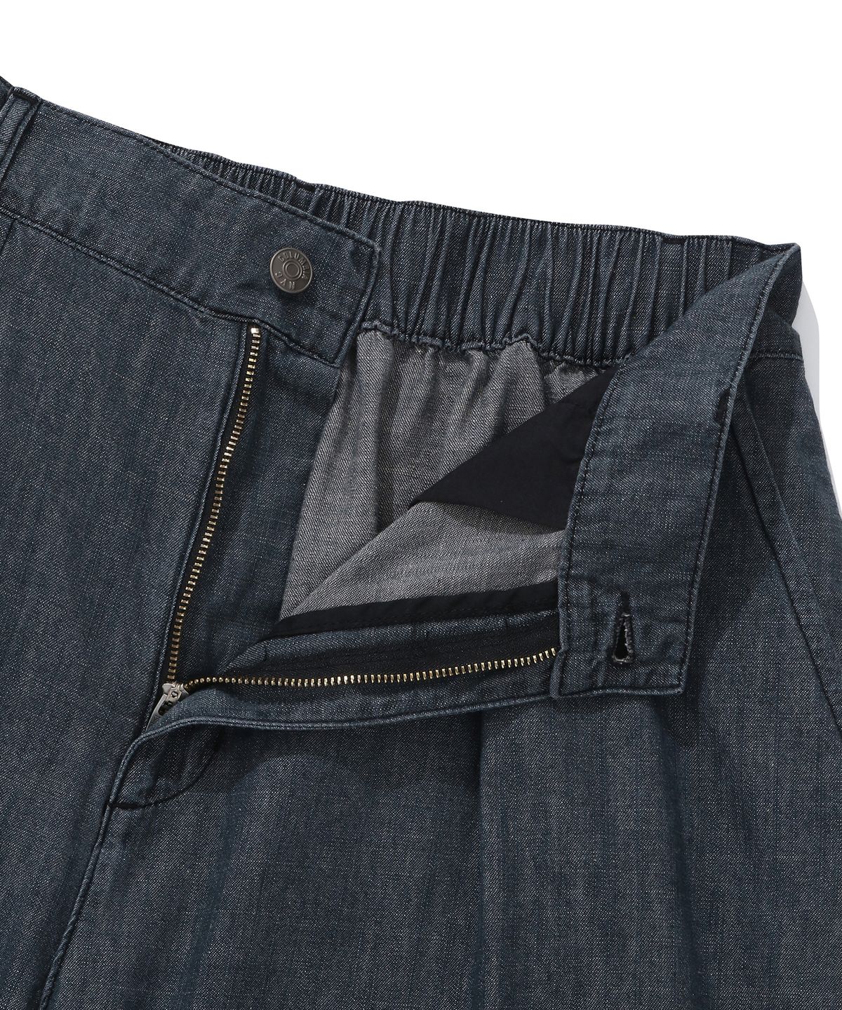 컬럼비아 유니버시티(COLUMBIA UNIVERSITY) SL-LABEL DENIM WIDE FIT BALLOON PANTS 블랙데님