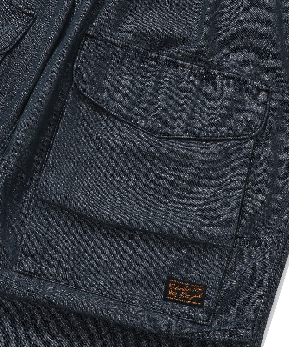 컬럼비아 유니버시티(COLUMBIA UNIVERSITY) SL-LABEL DENIM WIDE FIT BALLOON PANTS 블랙데님