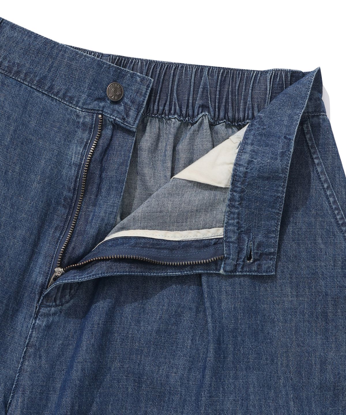 컬럼비아 유니버시티(COLUMBIA UNIVERSITY) SL-LABEL DENIM WIDE FIT BALLOON PANTS 미드나잇데님
