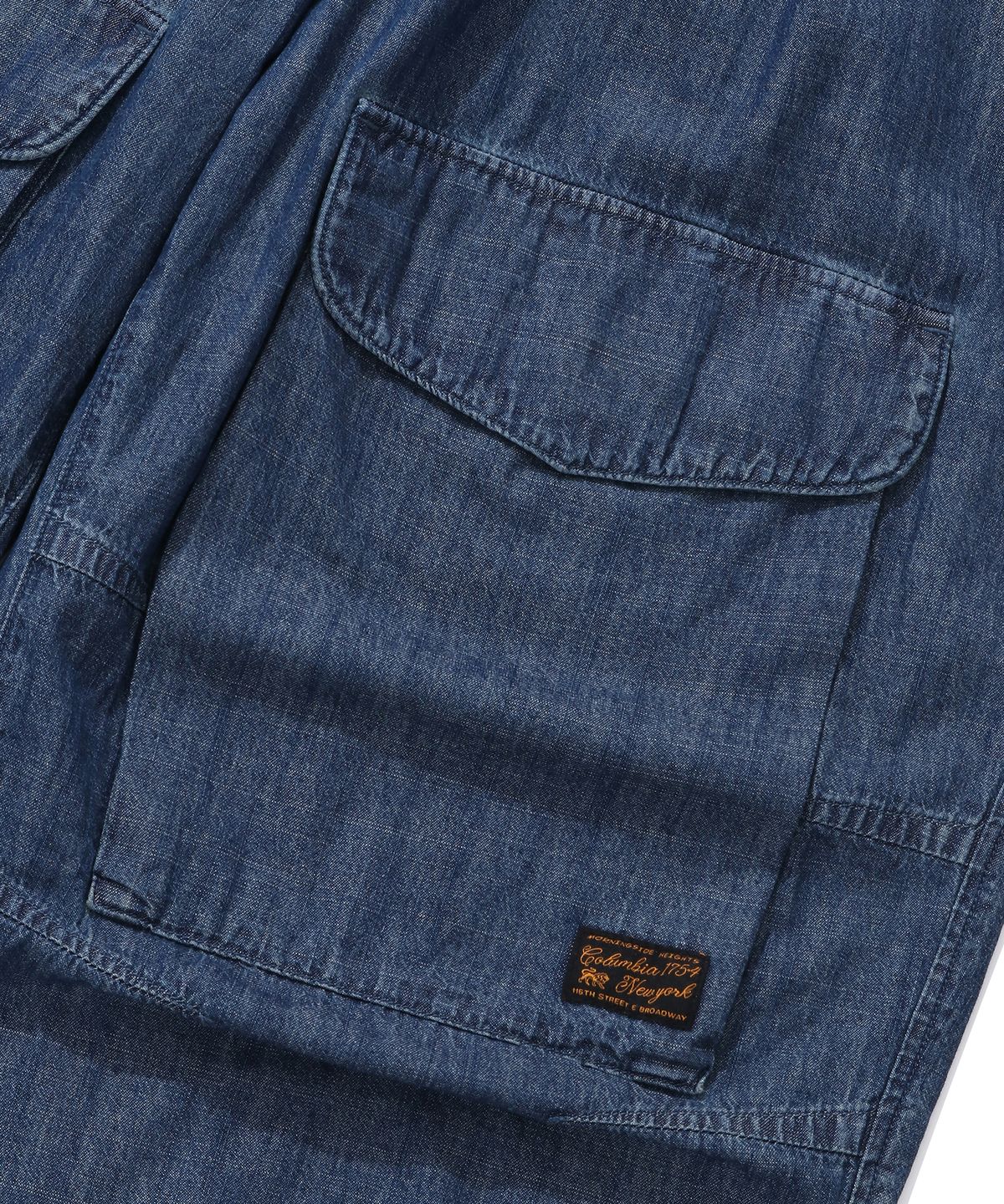 컬럼비아 유니버시티(COLUMBIA UNIVERSITY) SL-LABEL DENIM WIDE FIT BALLOON PANTS 미드나잇데님