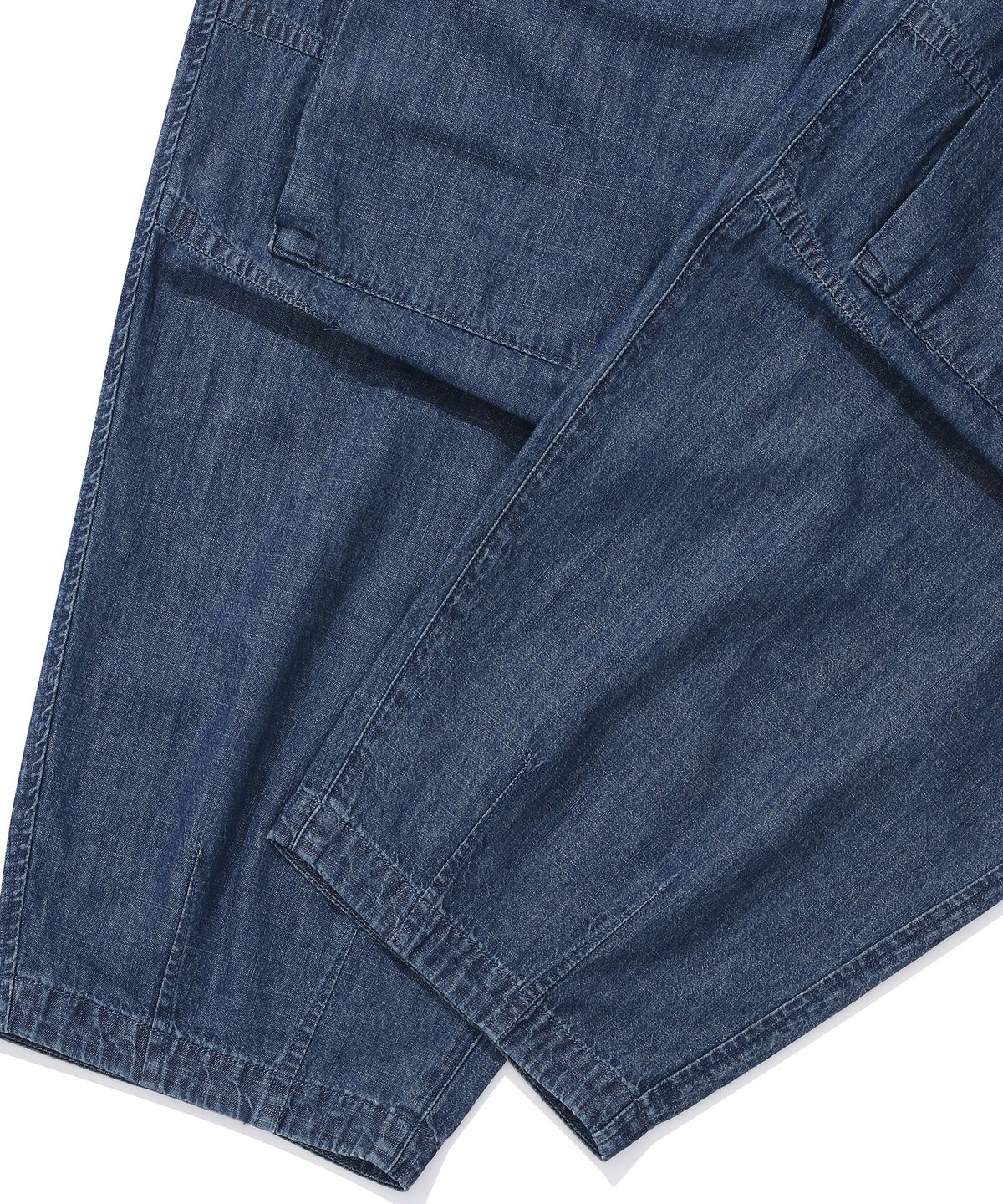 컬럼비아 유니버시티(COLUMBIA UNIVERSITY) SL-LABEL DENIM WIDE FIT BALLOON PANTS 미드나잇데님