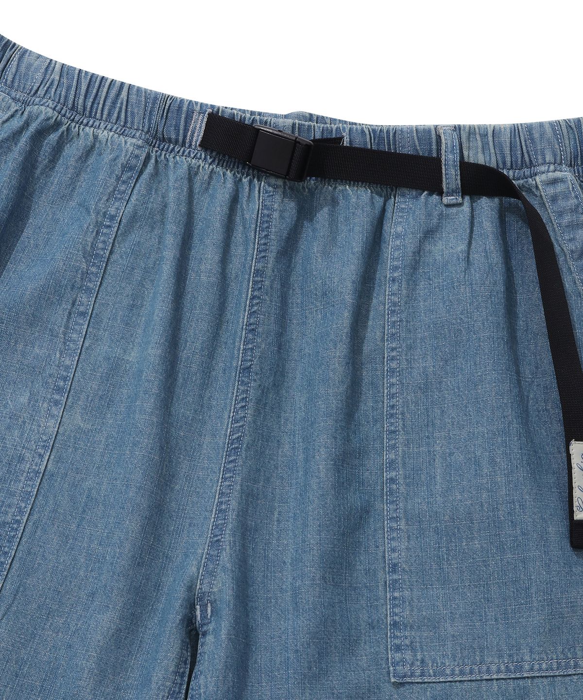 컬럼비아 유니버시티(COLUMBIA UNIVERSITY) SL-LABEL BELTED DENIM SHORTS PANTS 라이트데님