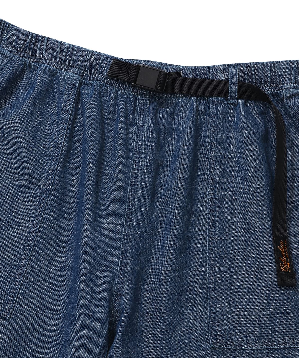 컬럼비아 유니버시티(COLUMBIA UNIVERSITY) SL-LABEL BELTED DENIM SHORTS PANTS 미드나잇데님