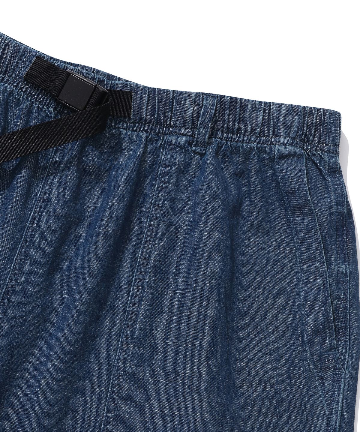 컬럼비아 유니버시티(COLUMBIA UNIVERSITY) SL-LABEL BELTED DENIM SHORTS PANTS 미드나잇데님