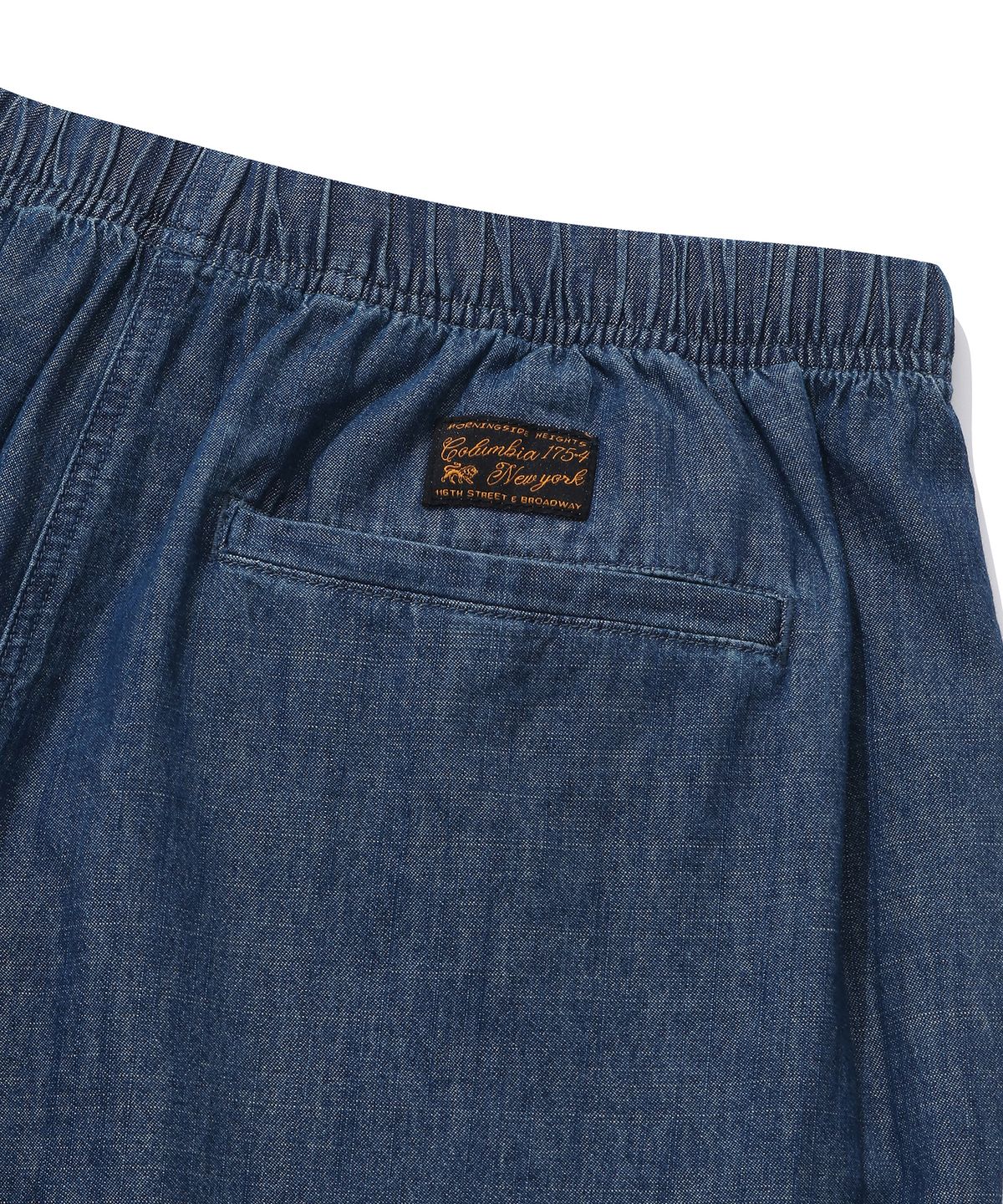 컬럼비아 유니버시티(COLUMBIA UNIVERSITY) SL-LABEL BELTED DENIM SHORTS PANTS 미드나잇데님