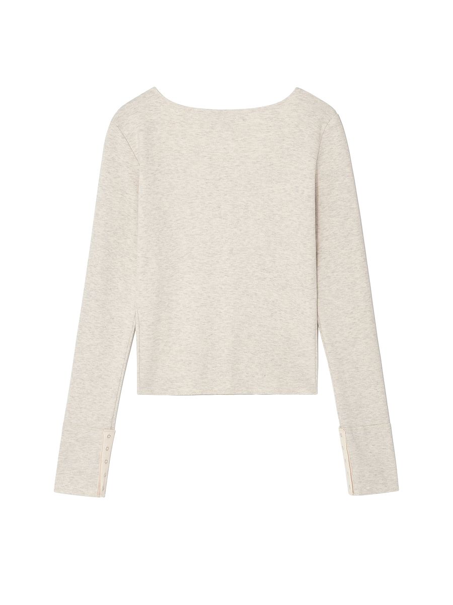 驚きの価格 MUSINSA | GLOWNY NU NOSTALGIA LONG SLEEVE (MELANGE BEIGE) トップス