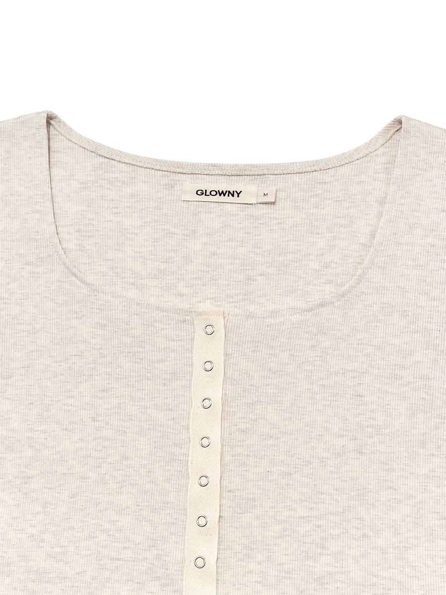 MUSINSA | GLOWNY NU NOSTALGIA LONG SLEEVE (MELANGE BEIGE)
