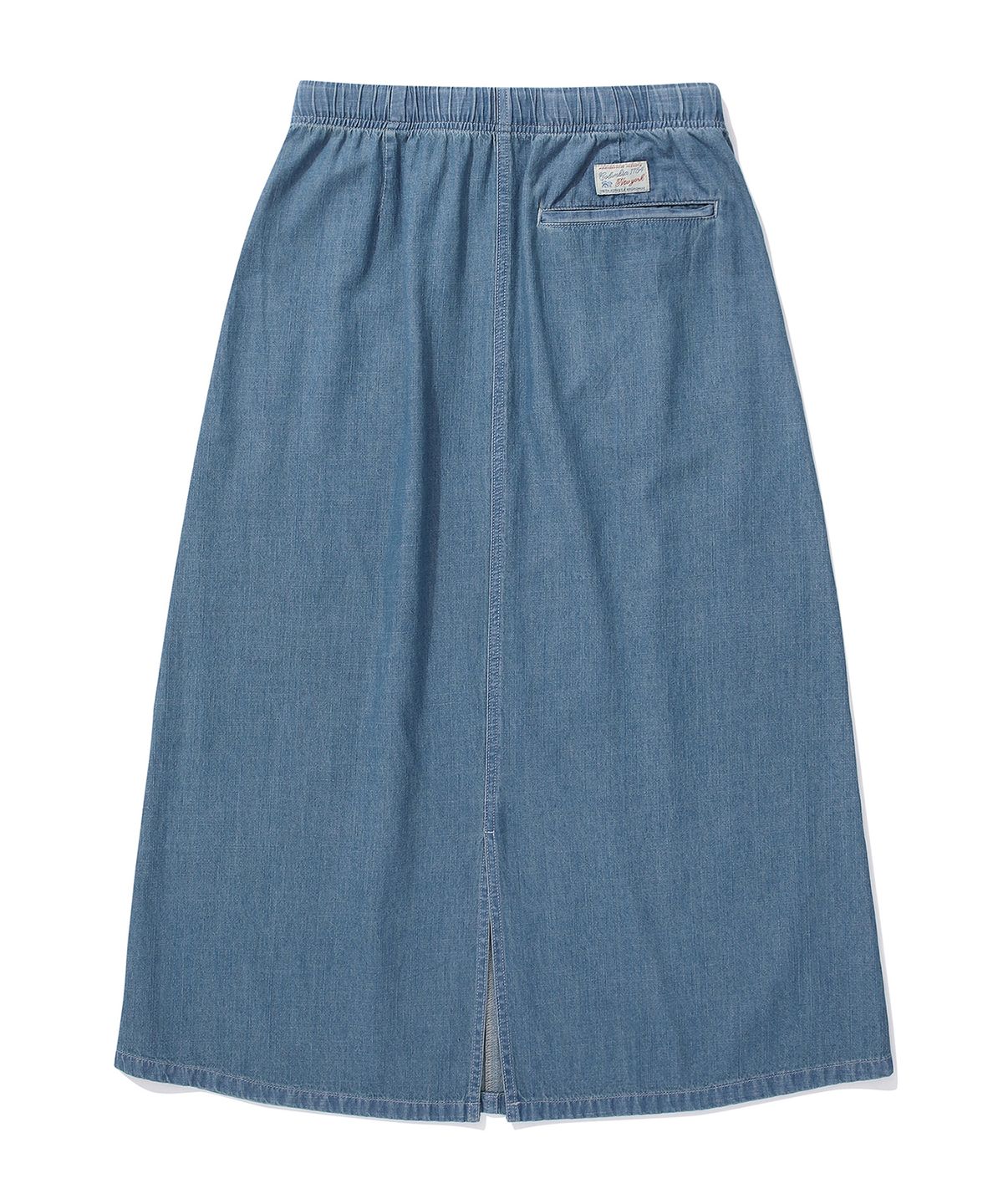 컬럼비아 유니버시티(COLUMBIA UNIVERSITY) SL-LABEL BELTED DENIM LONG SKIRTS 라이트데님