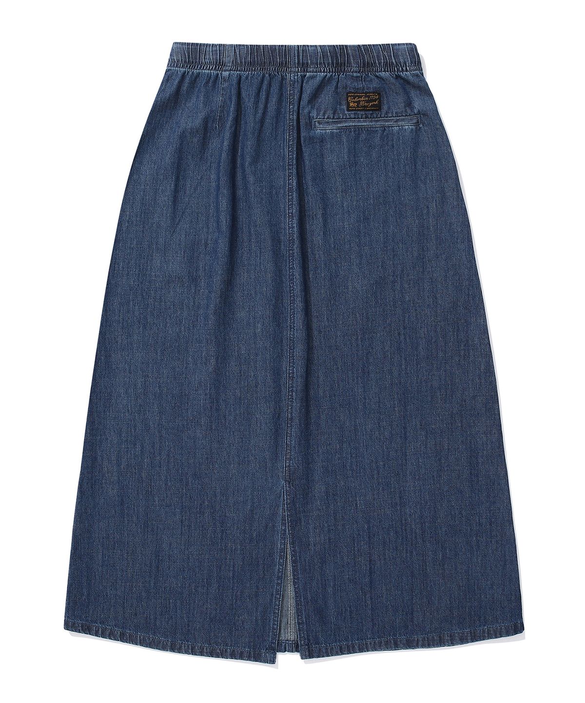 컬럼비아 유니버시티(COLUMBIA UNIVERSITY) SL-LABEL BELTED DENIM LONG SKIRTS 미드나잇데님