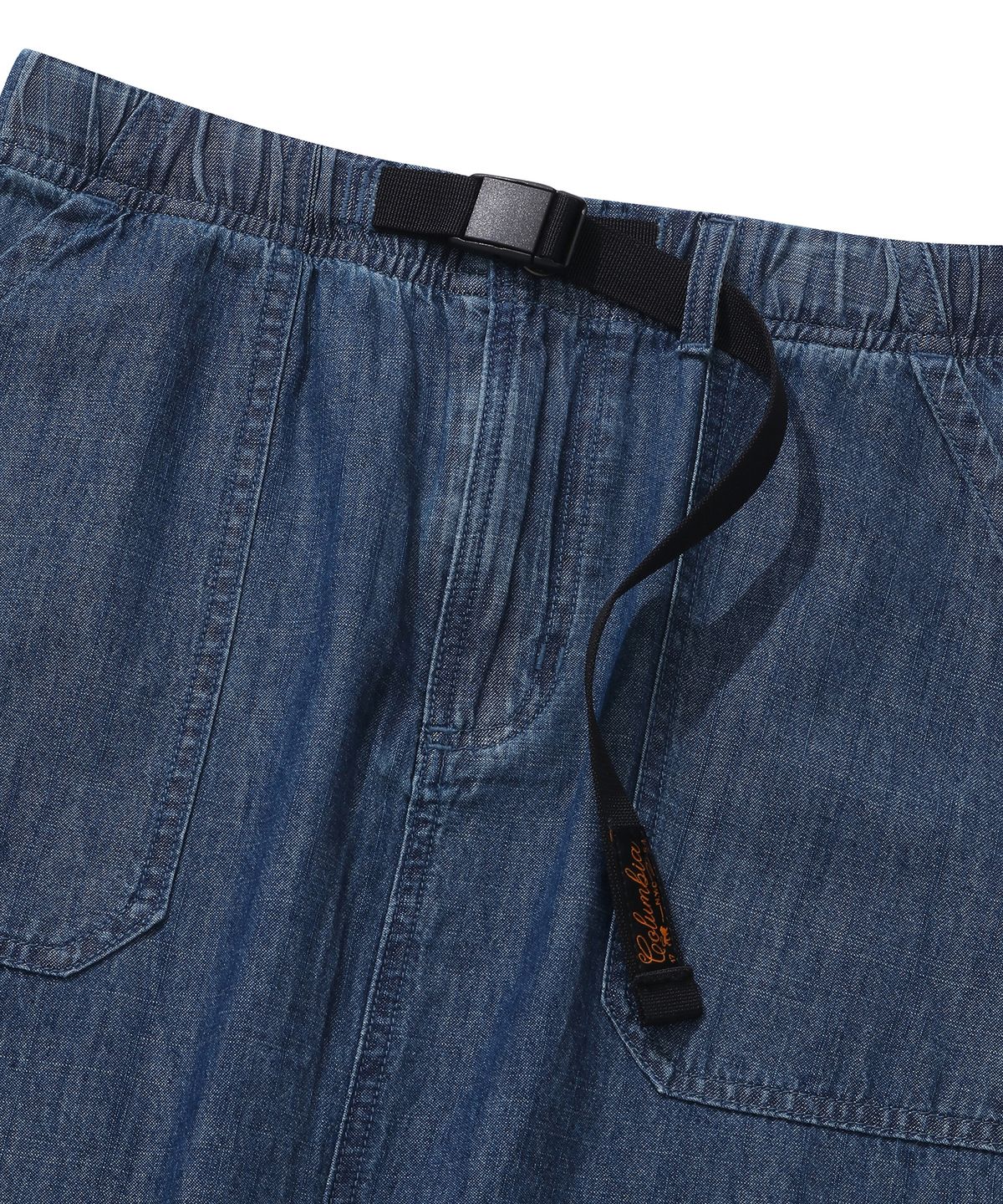 컬럼비아 유니버시티(COLUMBIA UNIVERSITY) SL-LABEL BELTED DENIM LONG SKIRTS 미드나잇데님