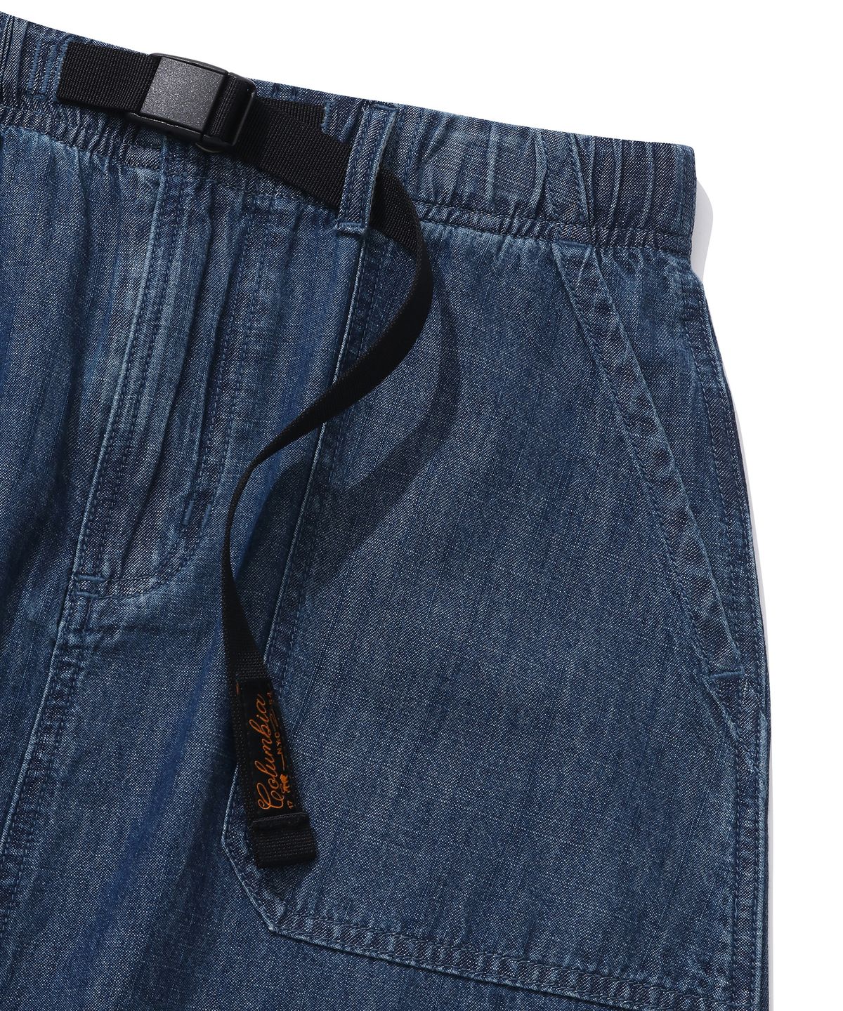 컬럼비아 유니버시티(COLUMBIA UNIVERSITY) SL-LABEL BELTED DENIM LONG SKIRTS 미드나잇데님