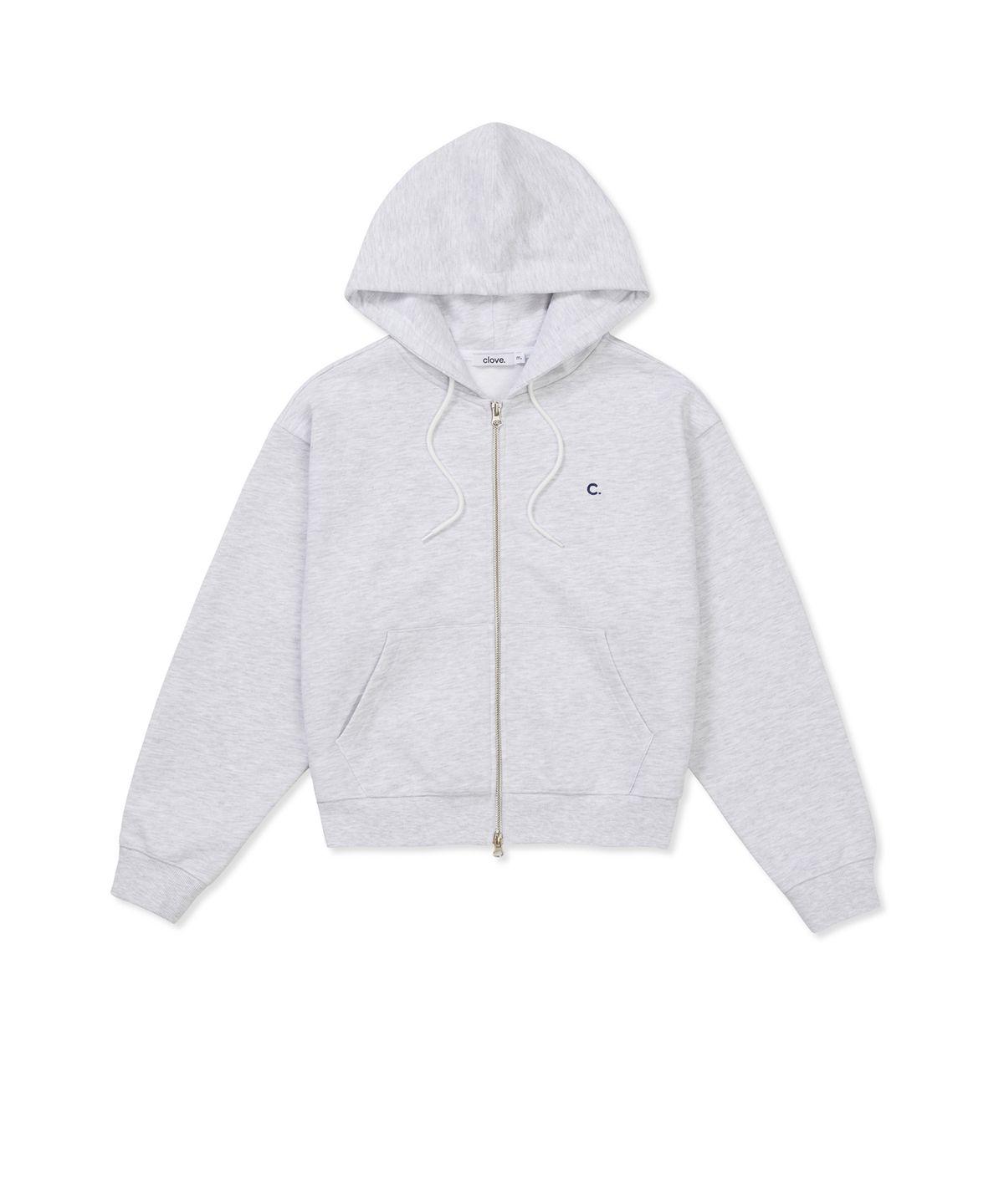 클로브(CLOVE) New Active Short Hoody Zip-up (Light Grey)