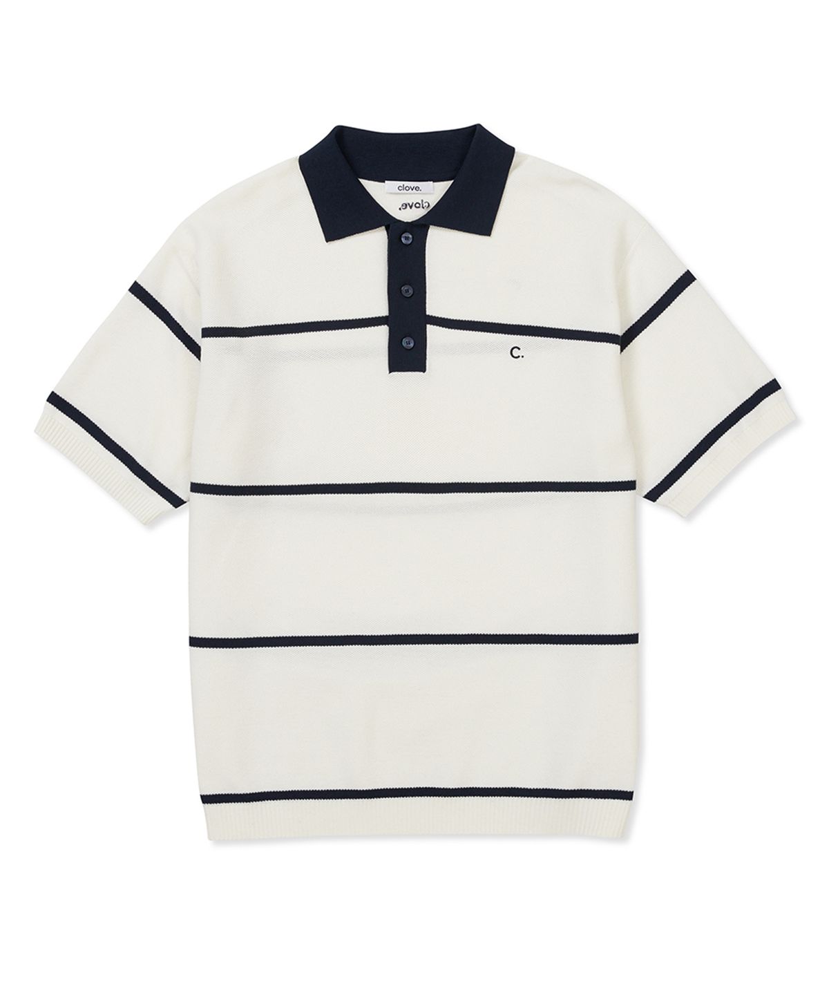 클로브(CLOVE) [24SS clove] Pin Stripe Pique Knit_Men (Cream)