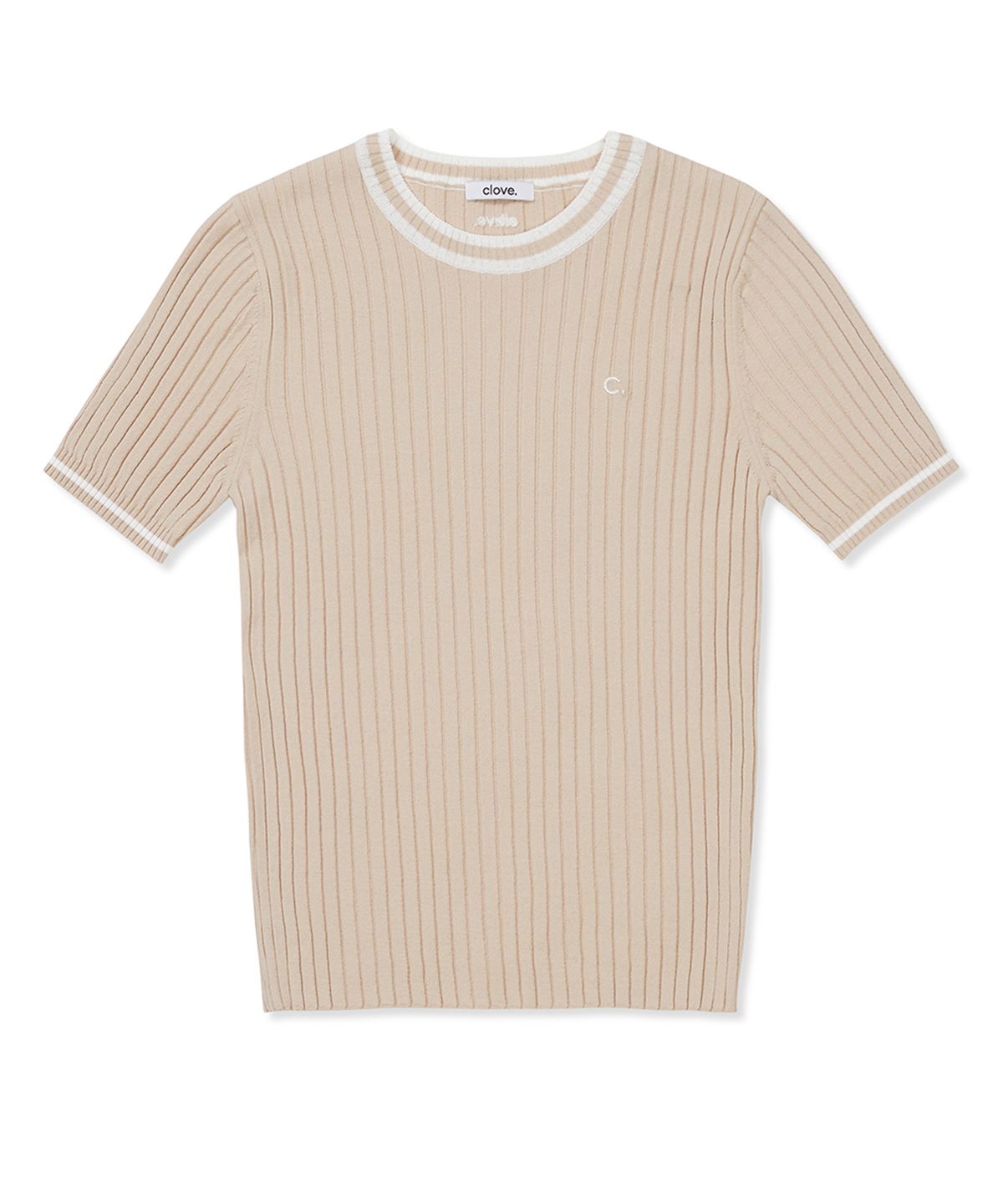 클로브(CLOVE) [24SS clove] Slim Round neck Knit (Beige)