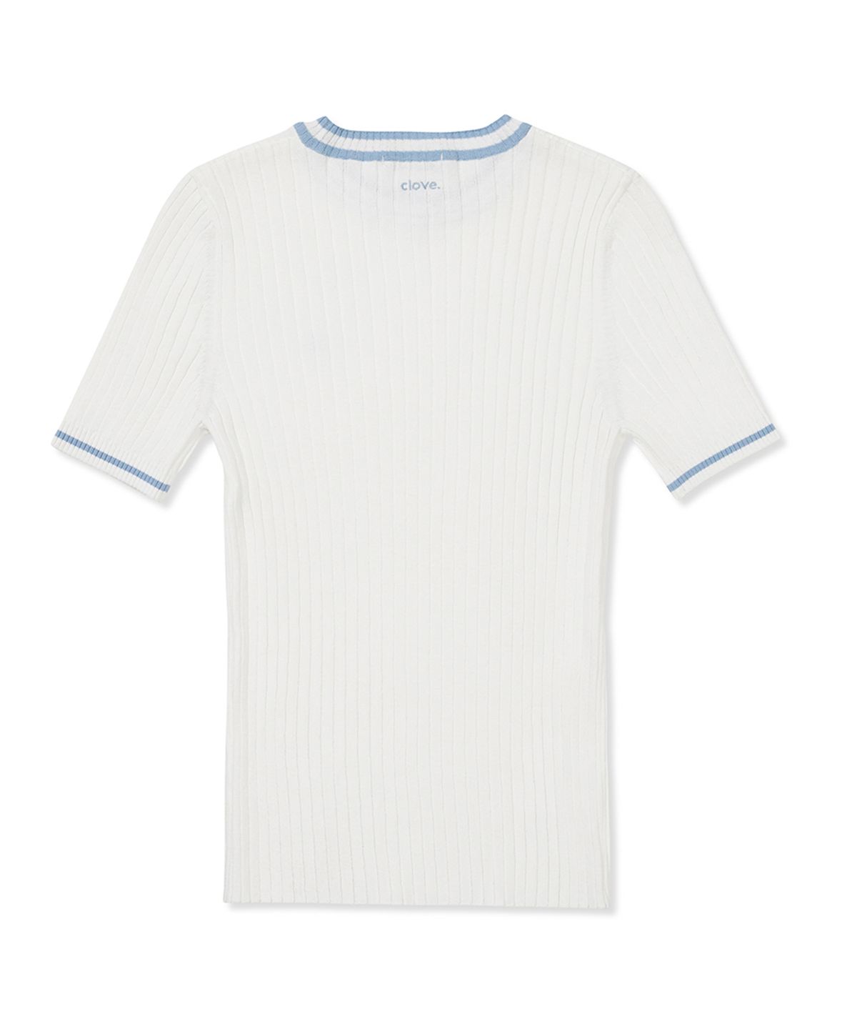 클로브(CLOVE) [24SS clove] Slim Round neck Knit (White)