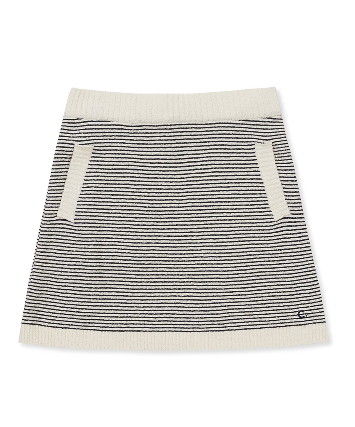 클로브(CLOVE) [24SS clove] Fluffy Boucle Stripe Skirt (Ivory)