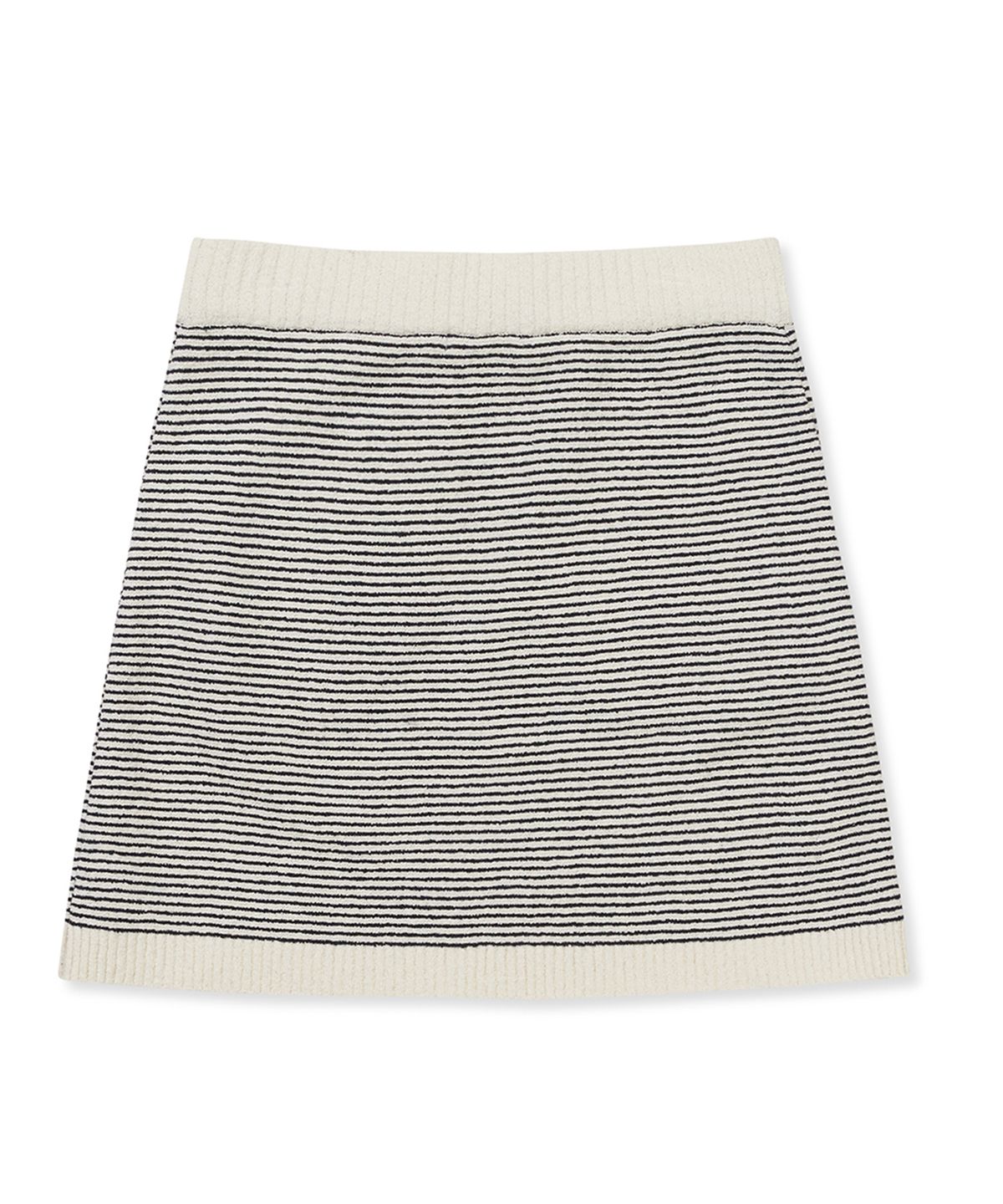 클로브(CLOVE) [24SS clove] Fluffy Boucle Stripe Skirt (Ivory)