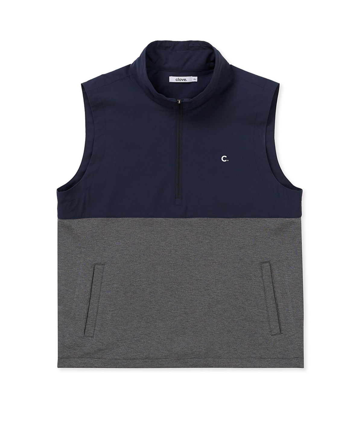 클로브(CLOVE) [24SS clove] Club Half Zip Vest (Navy)