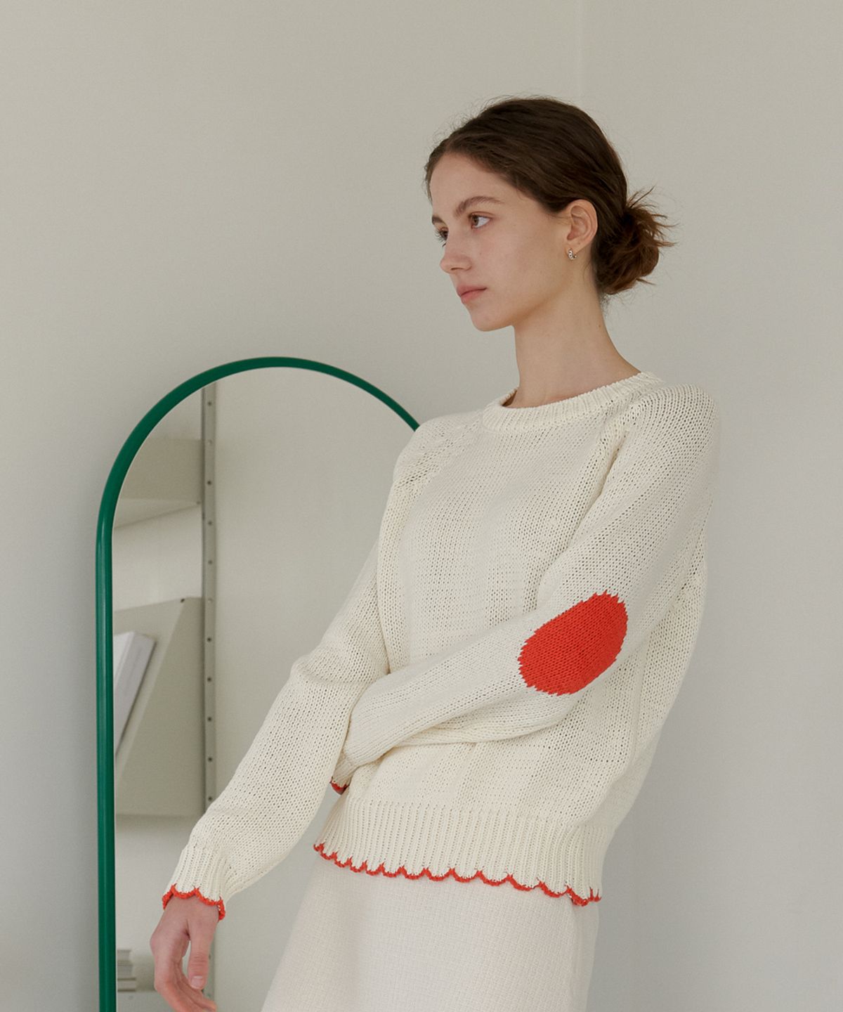 엽페(YUPPE) COLOR WAVE KNIT_IVORY