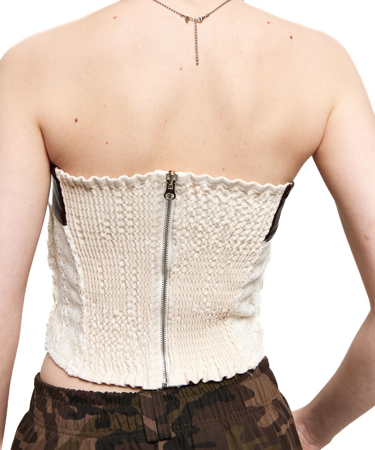 알에스에스씨(RSSC) DENIM & KNIT BUSTIER - IVORY