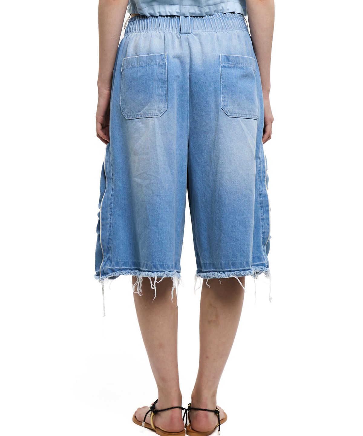 알에스에스씨(RSSC) WASHING CARGO DENIM BERMUDA PANTS - LIGHT DENIM