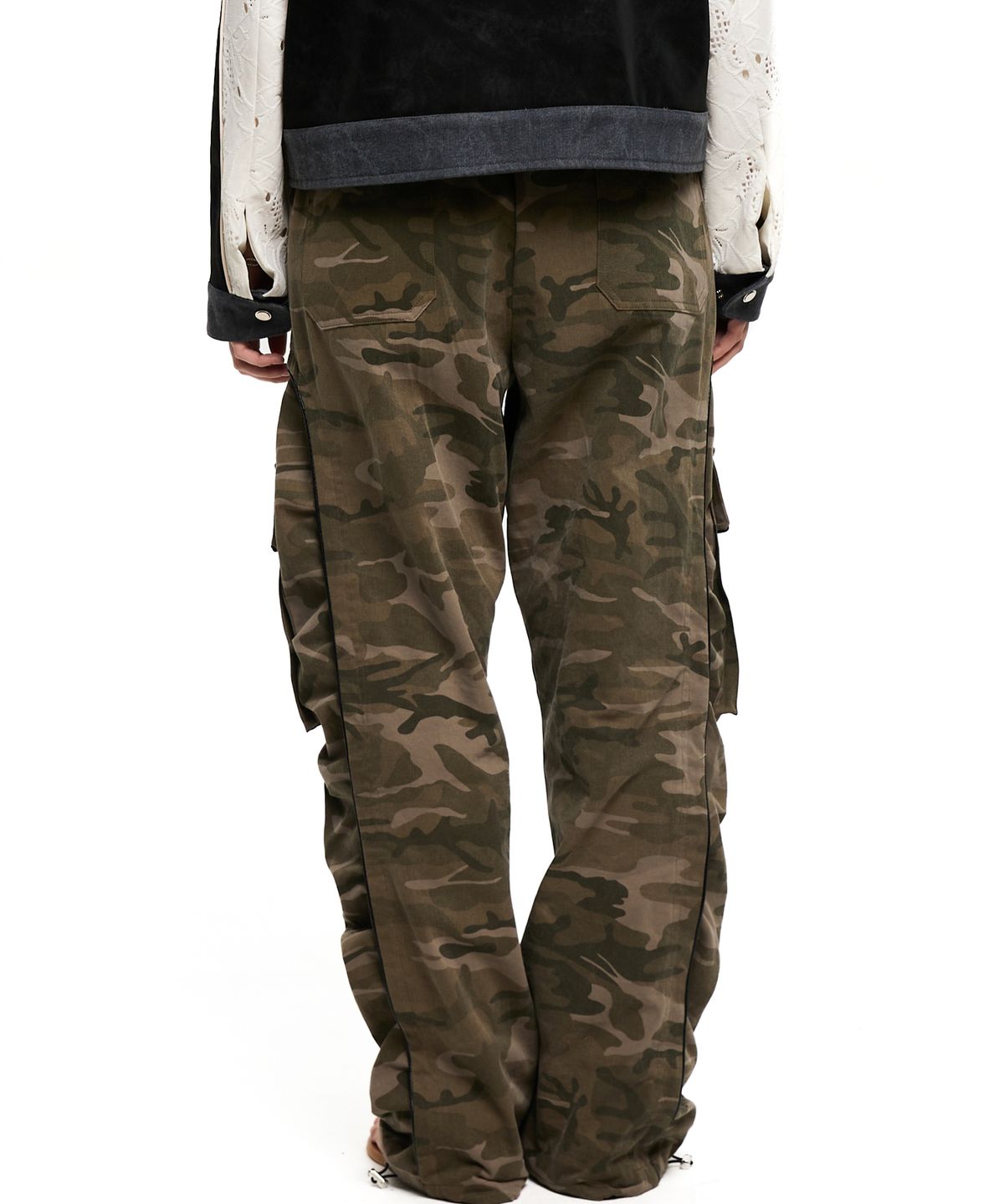 알에스에스씨(RSSC) WRINKLE MIXED CAMO CARGO PANTS - KHAKI CAMO