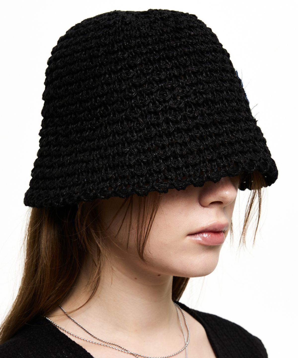 알에스에스씨(RSSC) RIVET PATCHED KNIT BUCKET HAT - BLACK