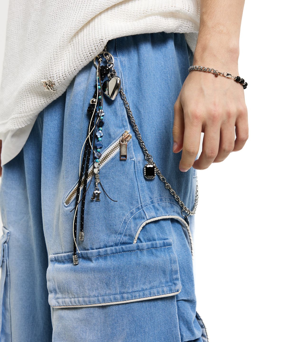 알에스에스씨(RSSC) STEEL ROPE 2WAY KEY CHAIN - BLACK