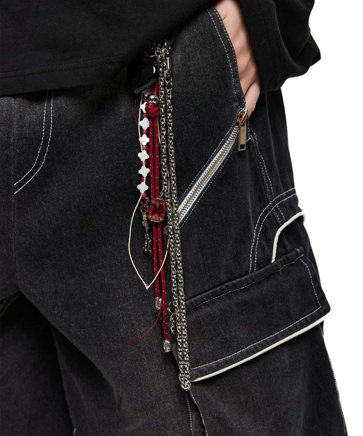 알에스에스씨(RSSC) STEEL ROPE 2WAY KEY CHAIN - RED