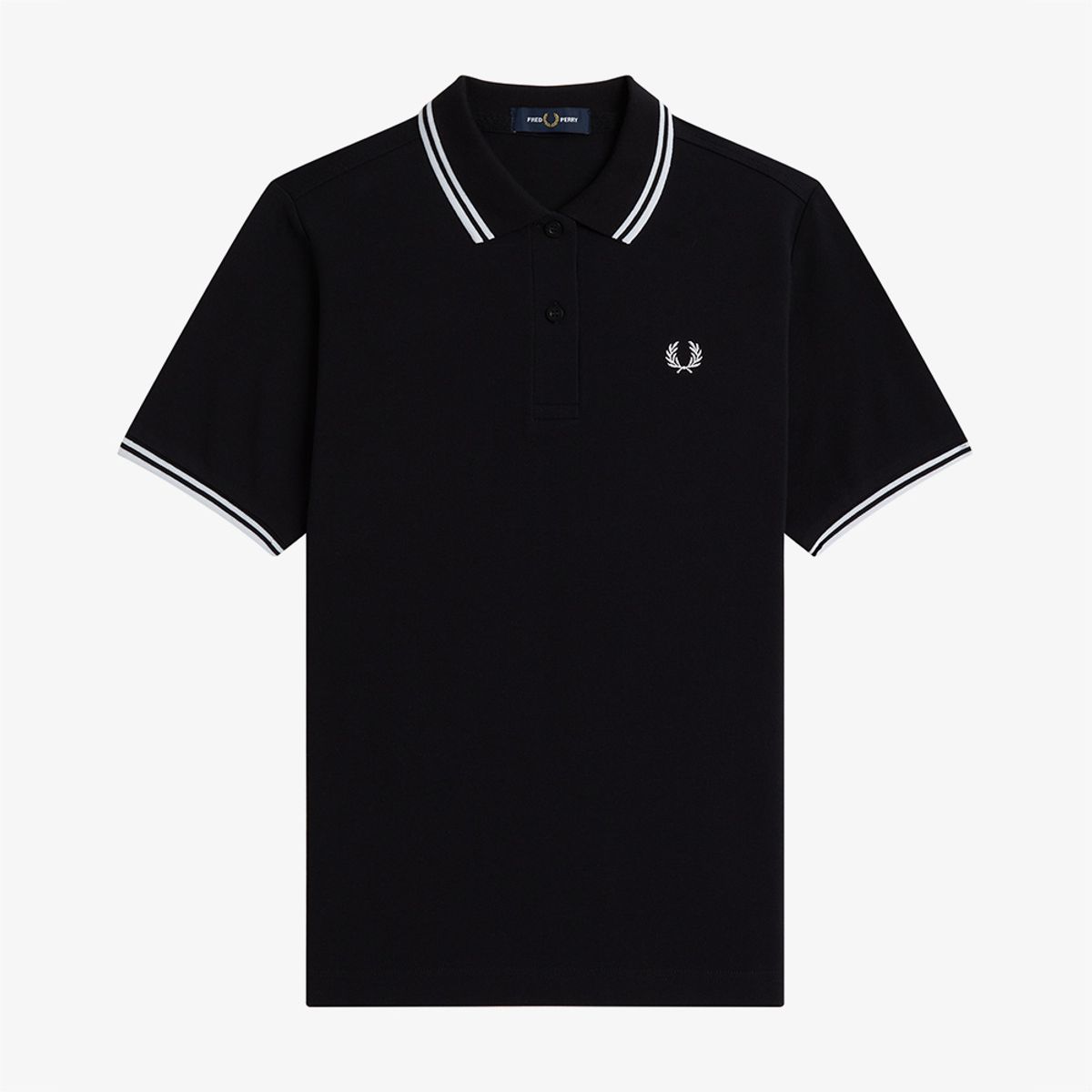 프레드페리(FRED PERRY) [G3600] 여성 트윈 팁 프레드페리 셔츠- 블랙/화이트 G3600-350