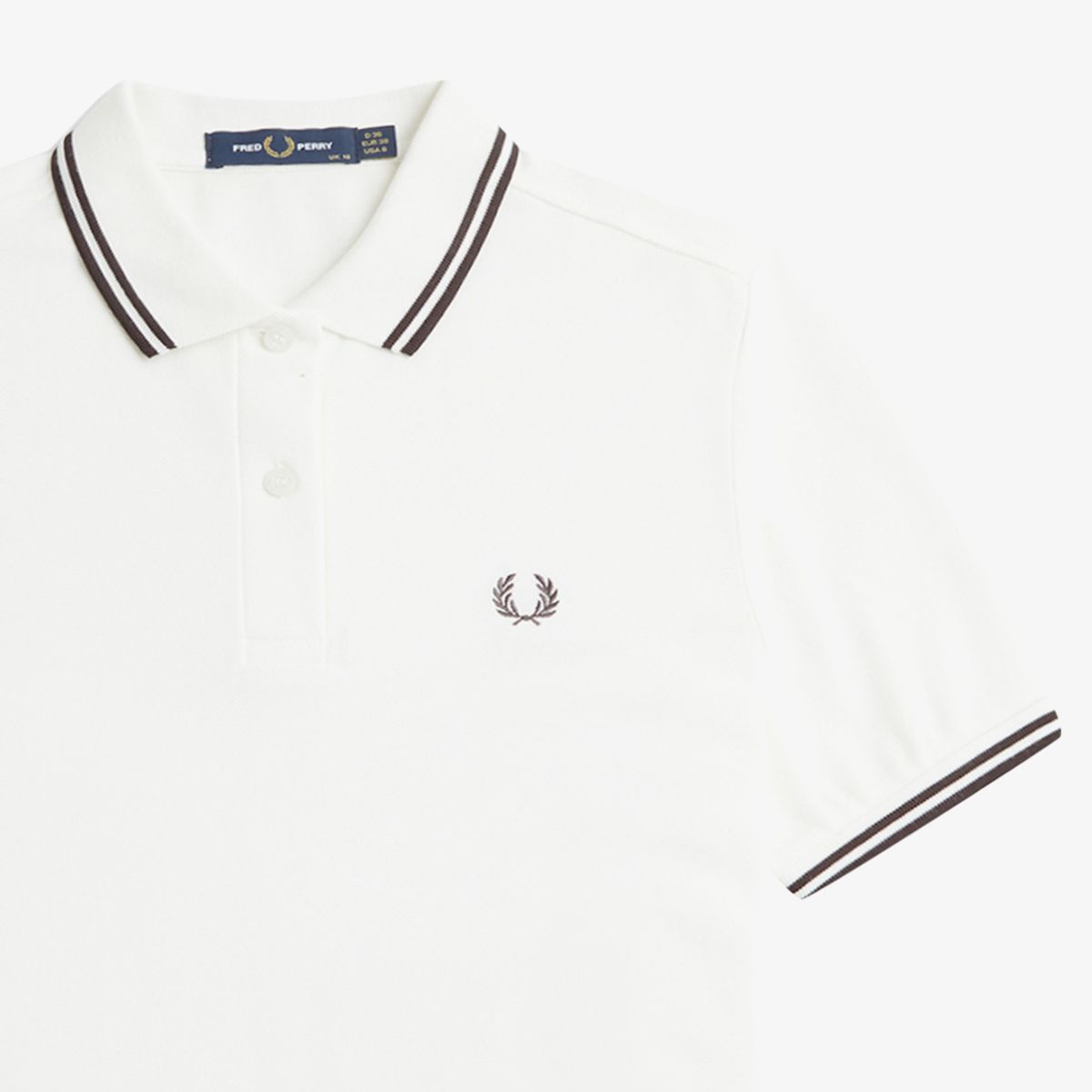 프레드페리(FRED PERRY) [G3600] 여성 트윈 팁 프레드페리 셔츠 - 스노우화이트/캐링턴로드브릭 AFPF2413600-C22