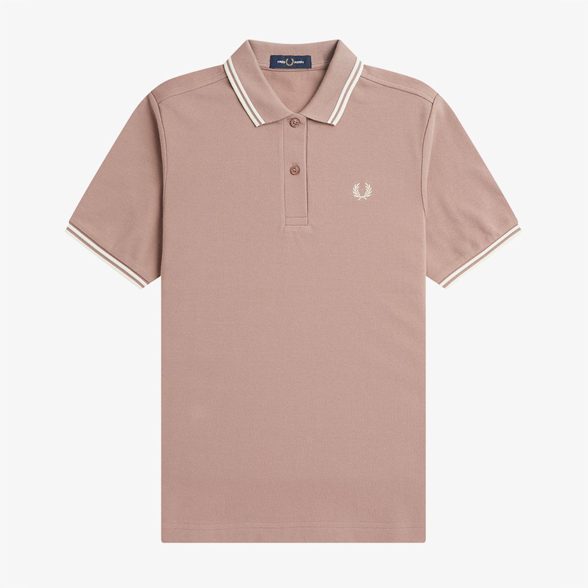 프레드페리(FRED PERRY) [G3600] 여성 트윈 팁 프레드페리 셔츠 - 다크핑크/에크루 AFPF2413600-U79