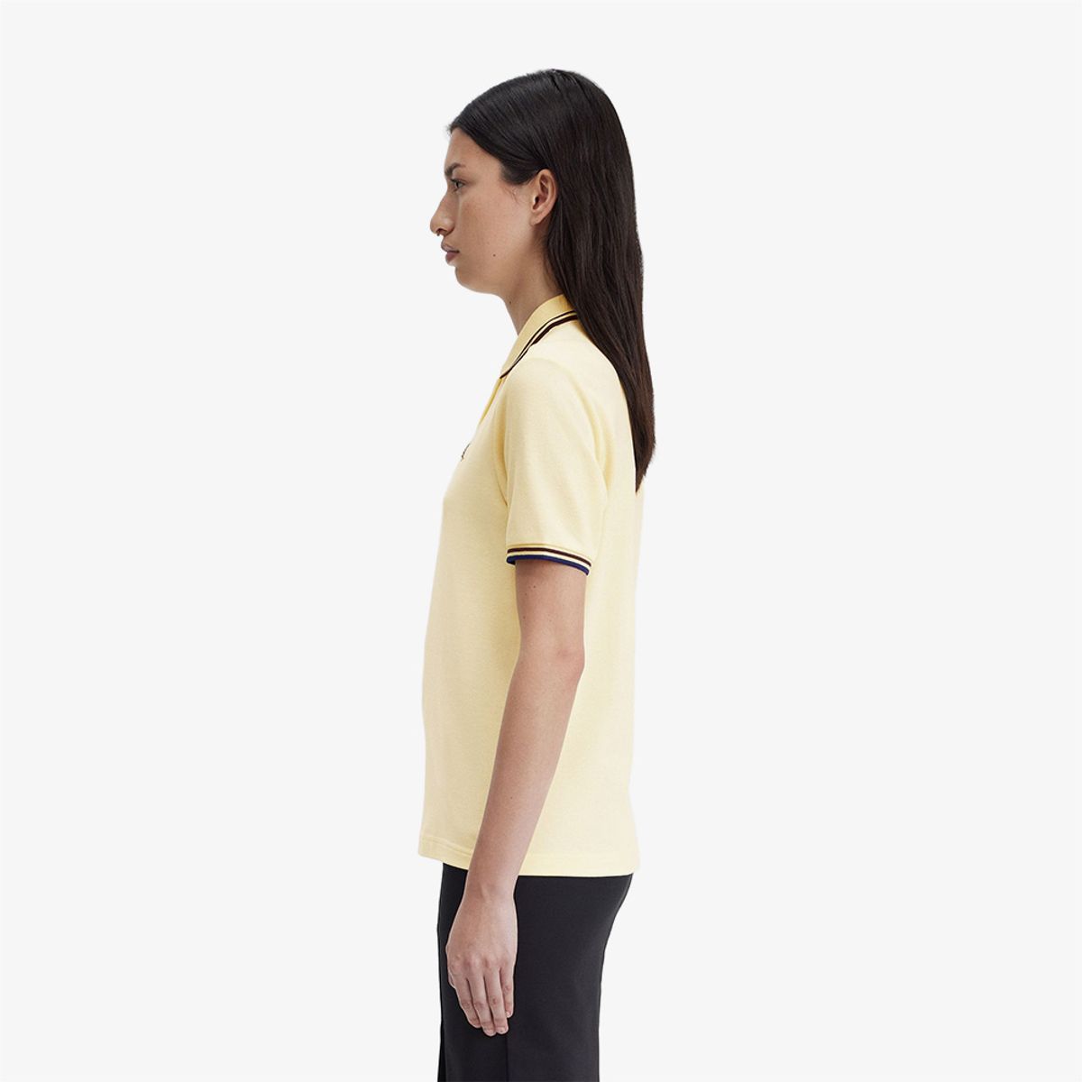 프레드페리(FRED PERRY) [G3600] 여성 트윈 팁 프레드페리 셔츠 - 아이스크림/프렌치네이비 AFPF2413600-U80
