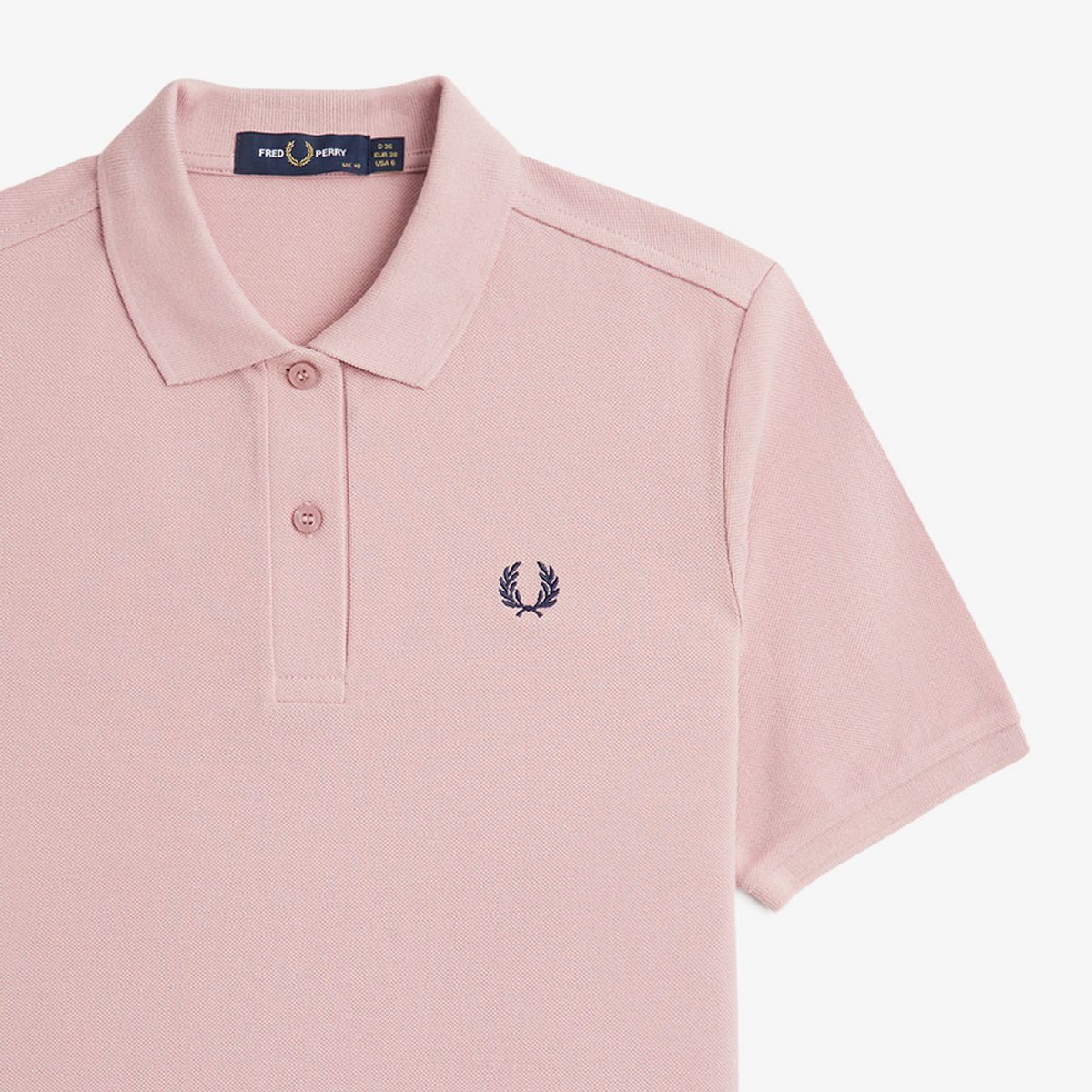 프레드페리(FRED PERRY) [G6000] 여성 플레인 프레드페리 셔츠 - 더스티로즈핑크/네이비 AFPF2416000-U81